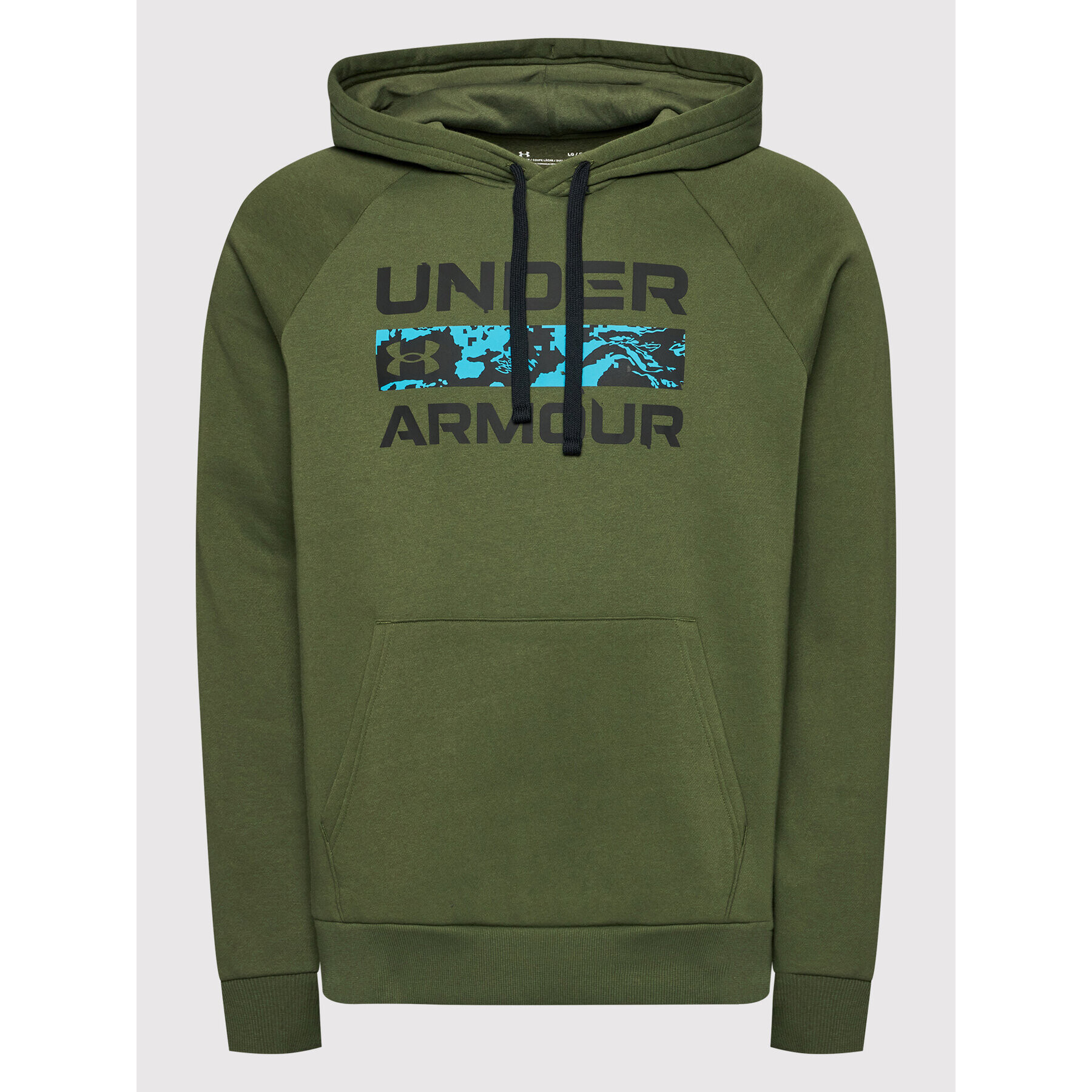 Under Armour Mikina Ua Rival Signature 1366363 Zelená Relaxed Fit - Pepit.cz