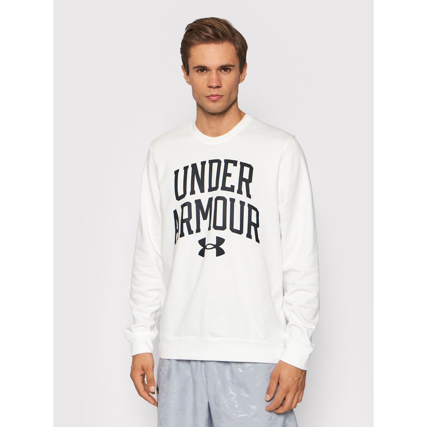 Under Armour Mikina Ua Rival Terry 1361561 Bílá Loose Fit - Pepit.cz