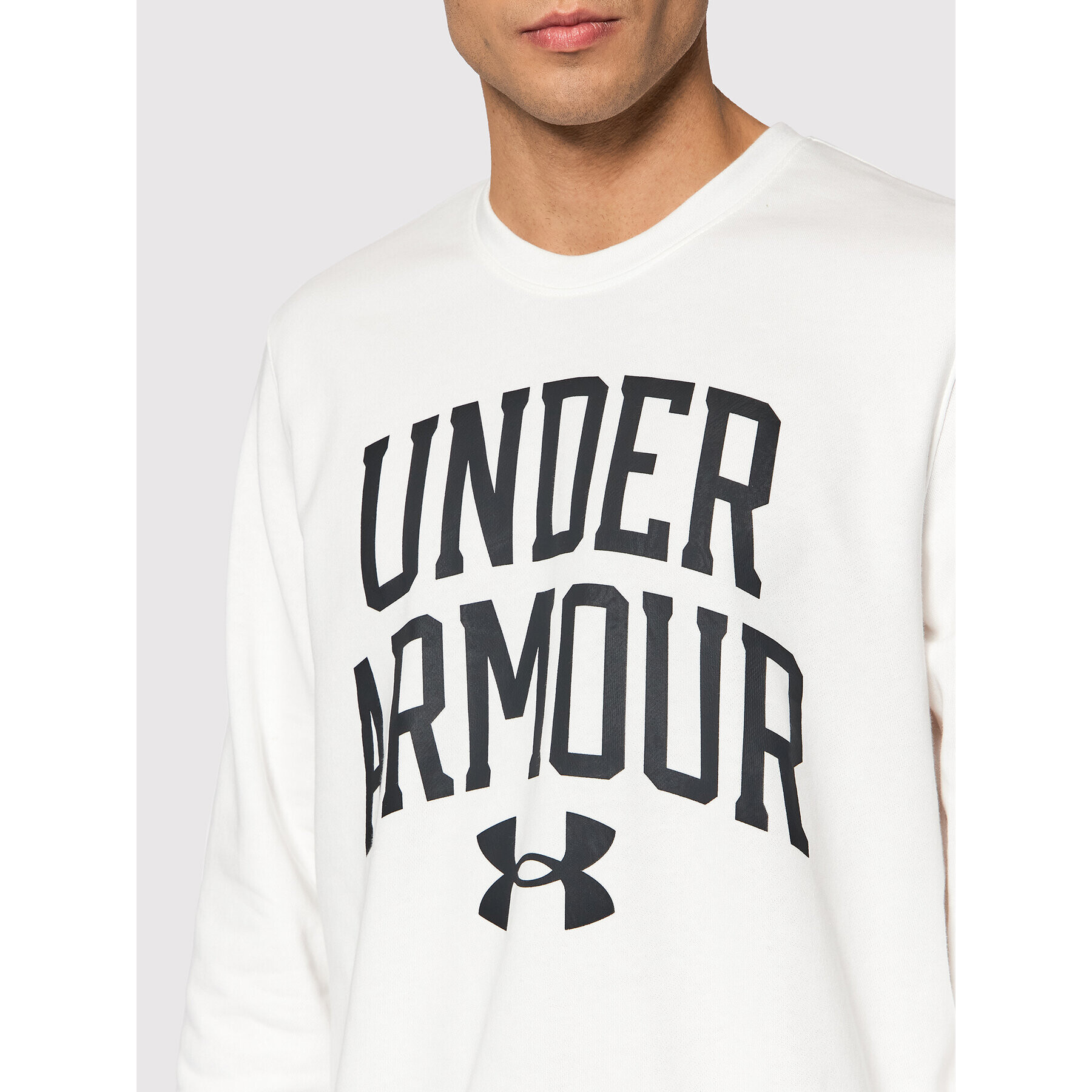 Under Armour Mikina Ua Rival Terry 1361561 Bílá Loose Fit - Pepit.cz