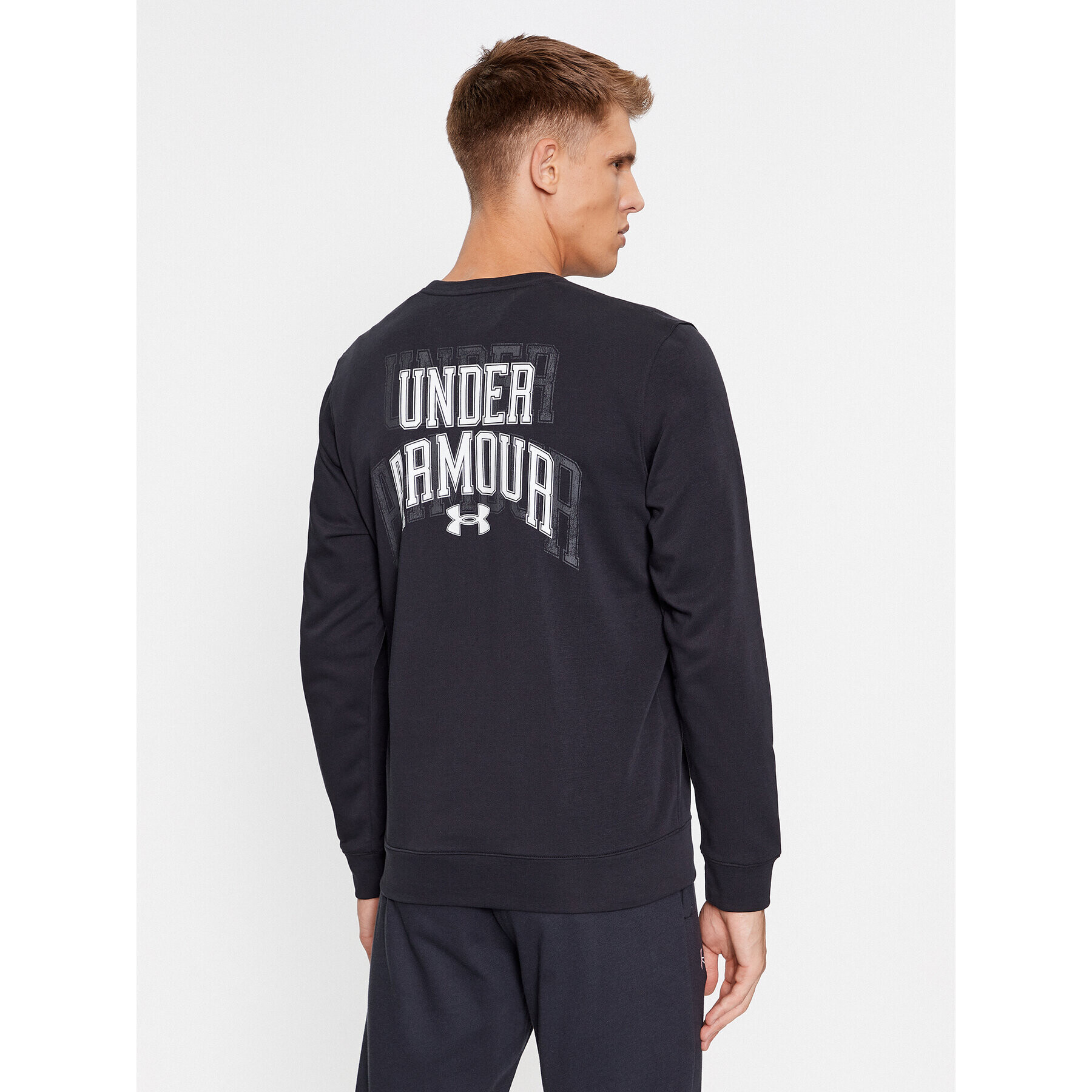 Under Armour Mikina Ua Rival Terry Graphic Crew 1379764 Černá Loose Fit - Pepit.cz