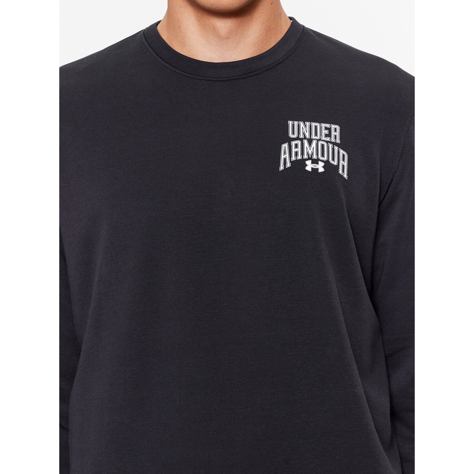 Under Armour Mikina Ua Rival Terry Graphic Crew 1379764 Černá Loose Fit - Pepit.cz