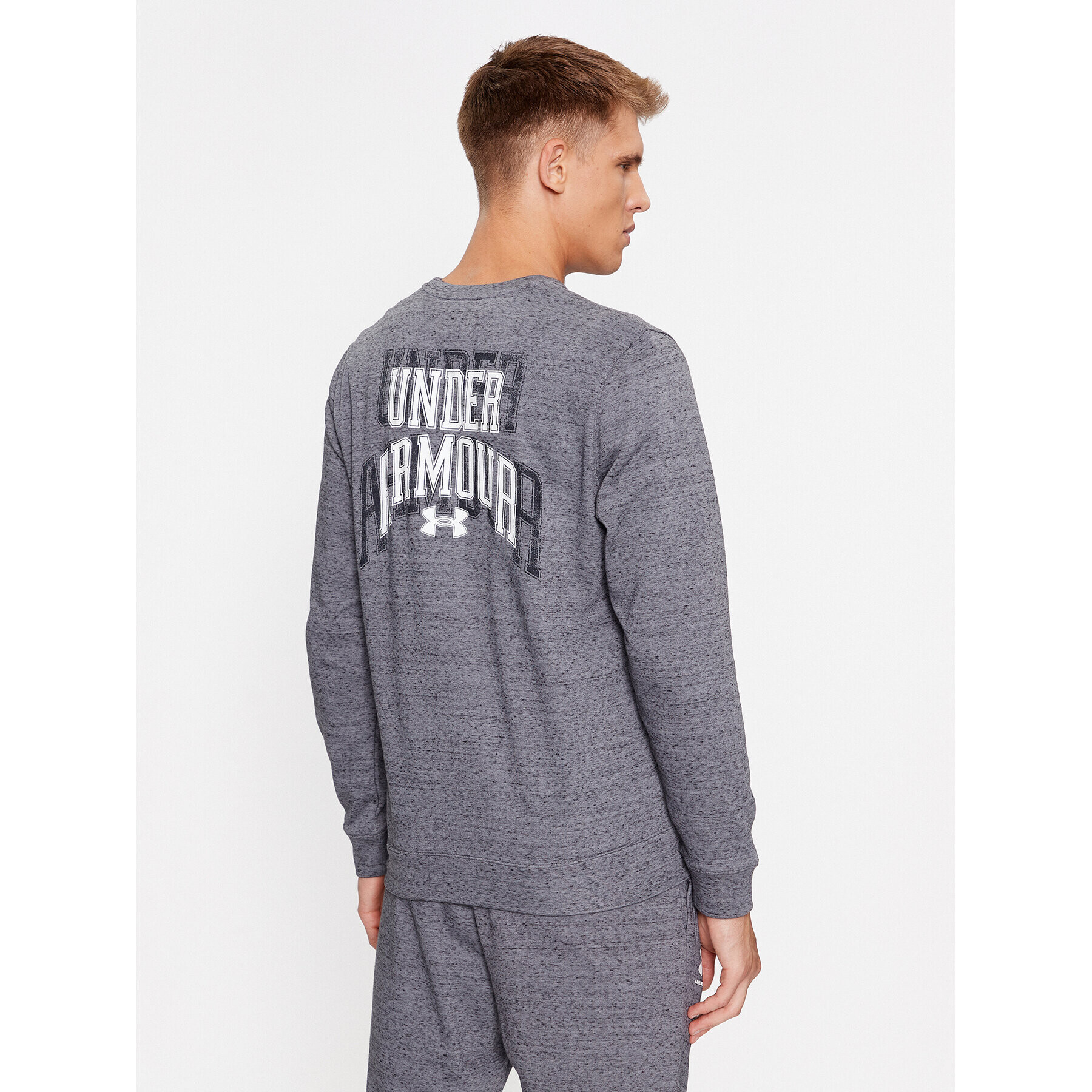 Under Armour Mikina Ua Rival Terry Graphic Crew 1379764 Šedá Loose Fit - Pepit.cz