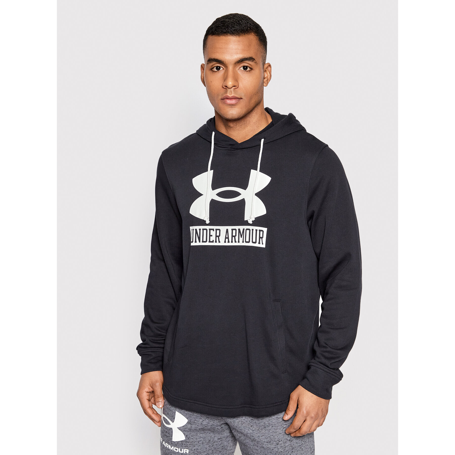 Under Armour Mikina Ua Rival Terry Logo 1370390 Černá Loose Fit - Pepit.cz