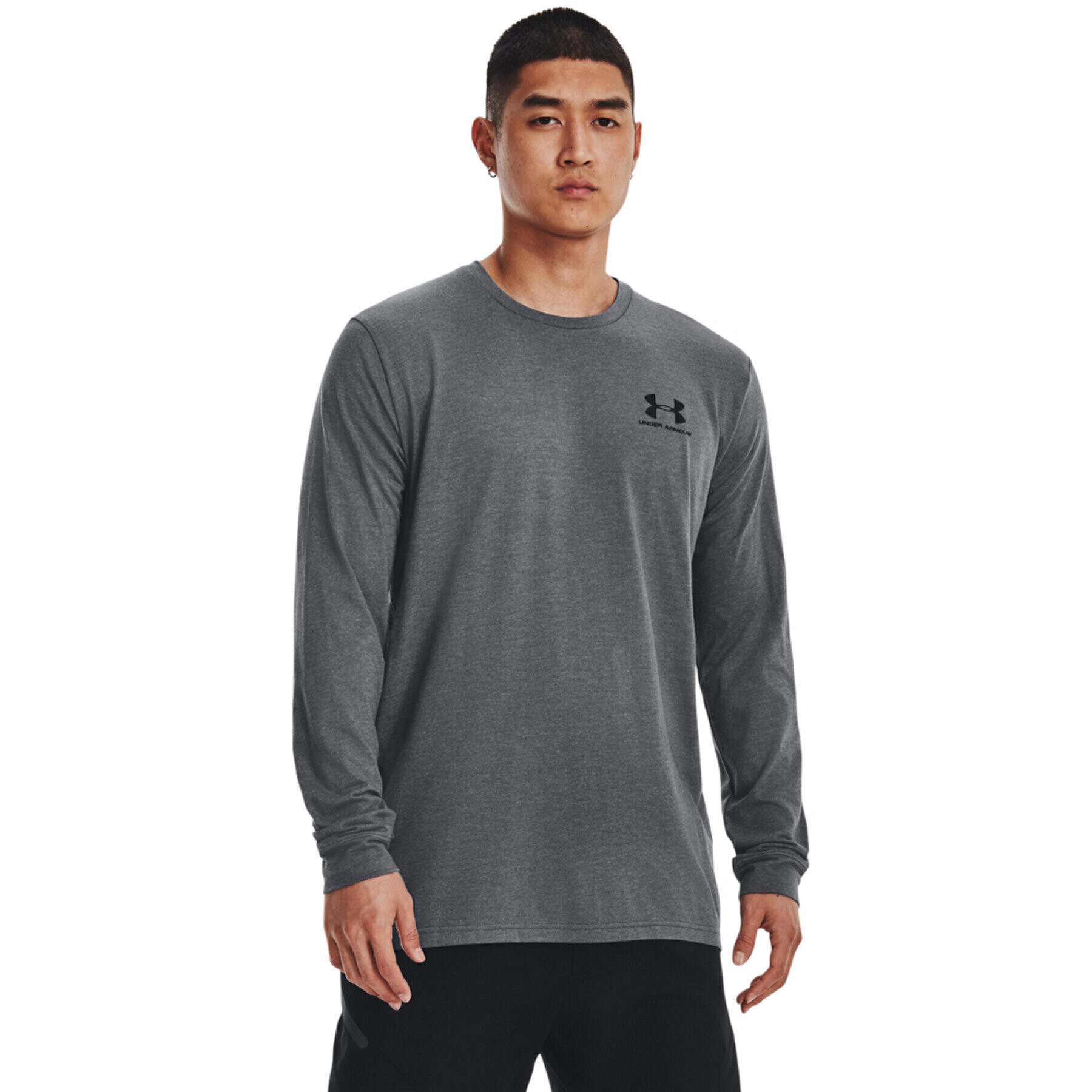 Under Armour Mikina UA SPORTSTYLE LEFT CHEST LS 1329585 Šedá Regular Fit - Pepit.cz