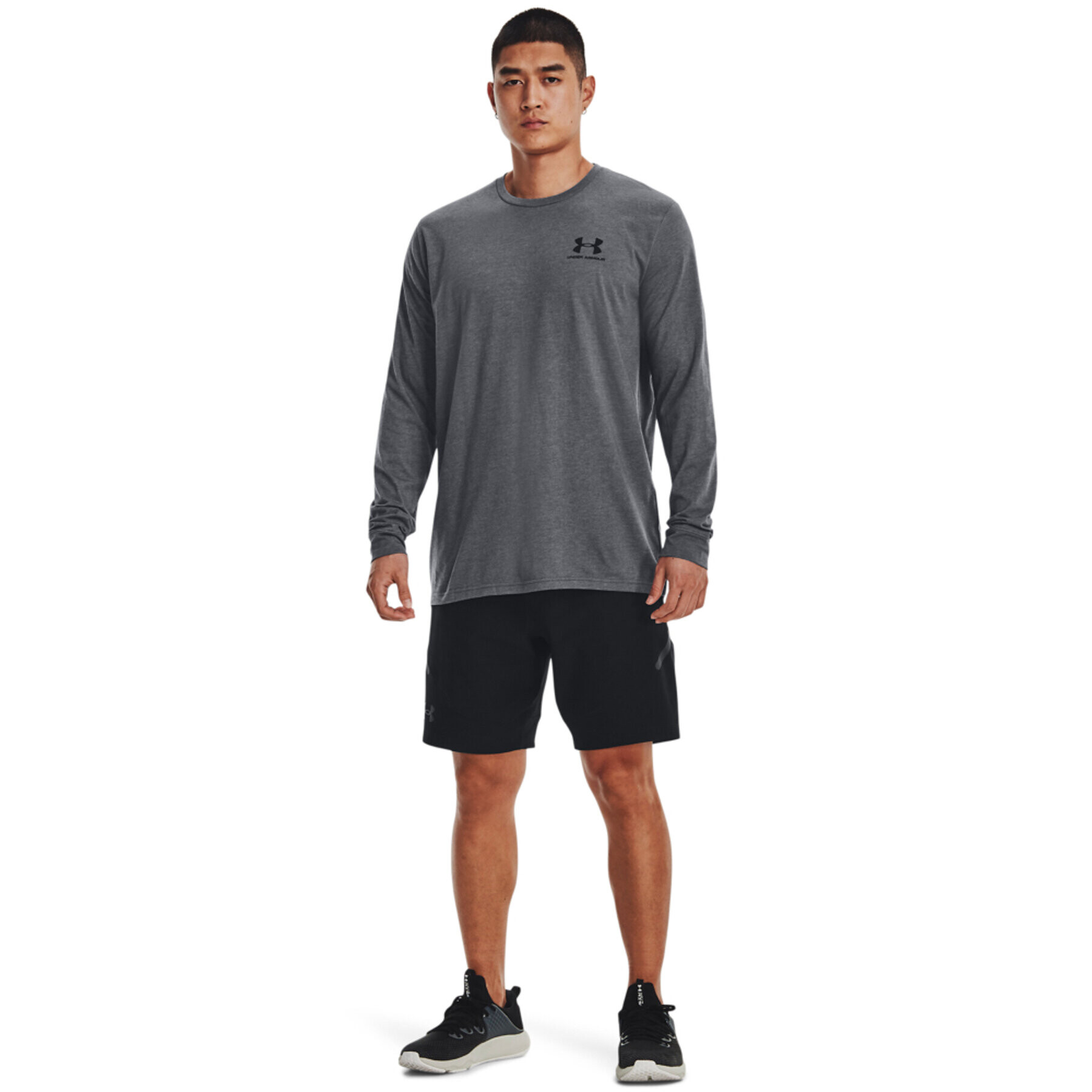 Under Armour Mikina UA SPORTSTYLE LEFT CHEST LS 1329585 Šedá Regular Fit - Pepit.cz