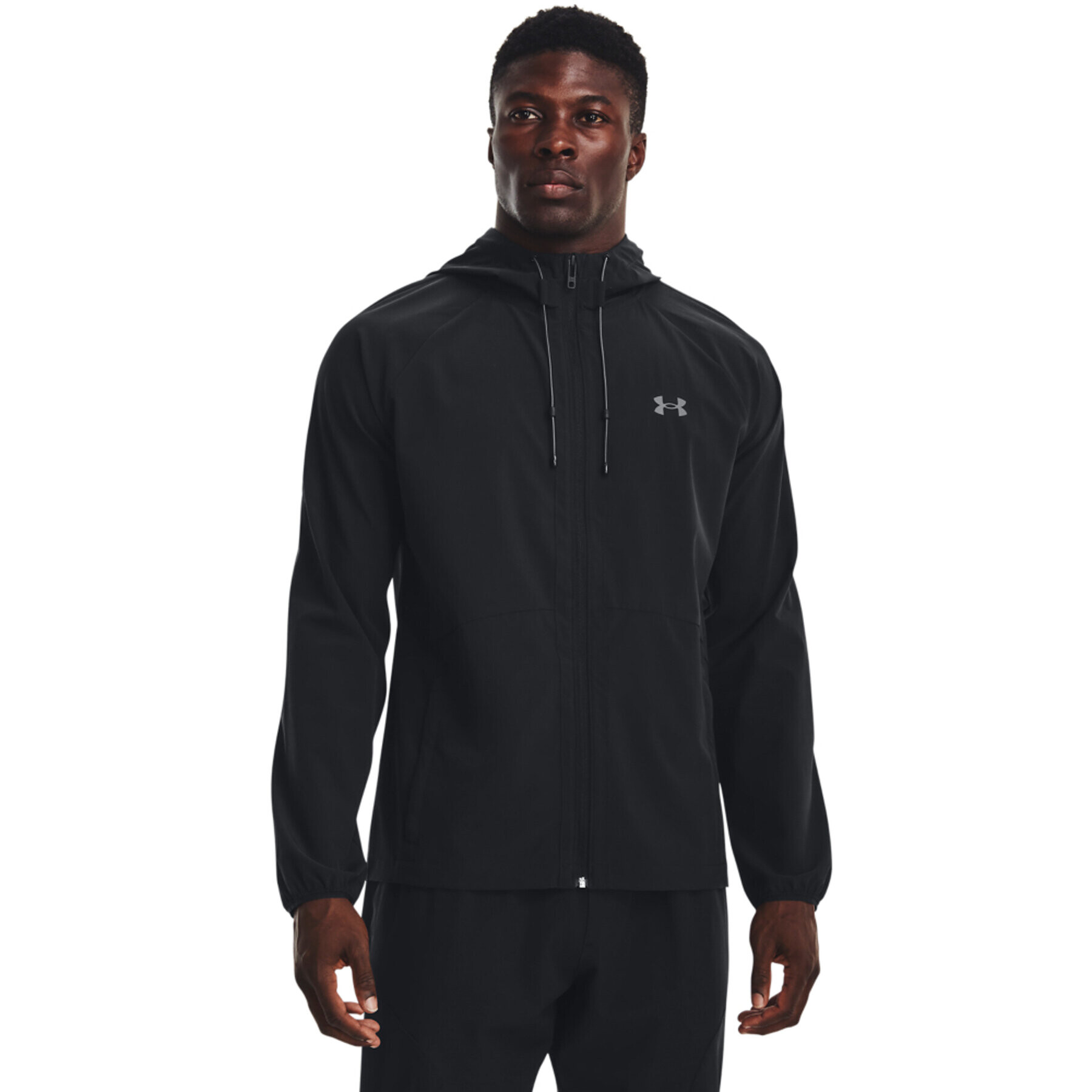 Under Armour Mikina UA Stretch Woven Windbreaker 1377171 Černá Regular Fit - Pepit.cz