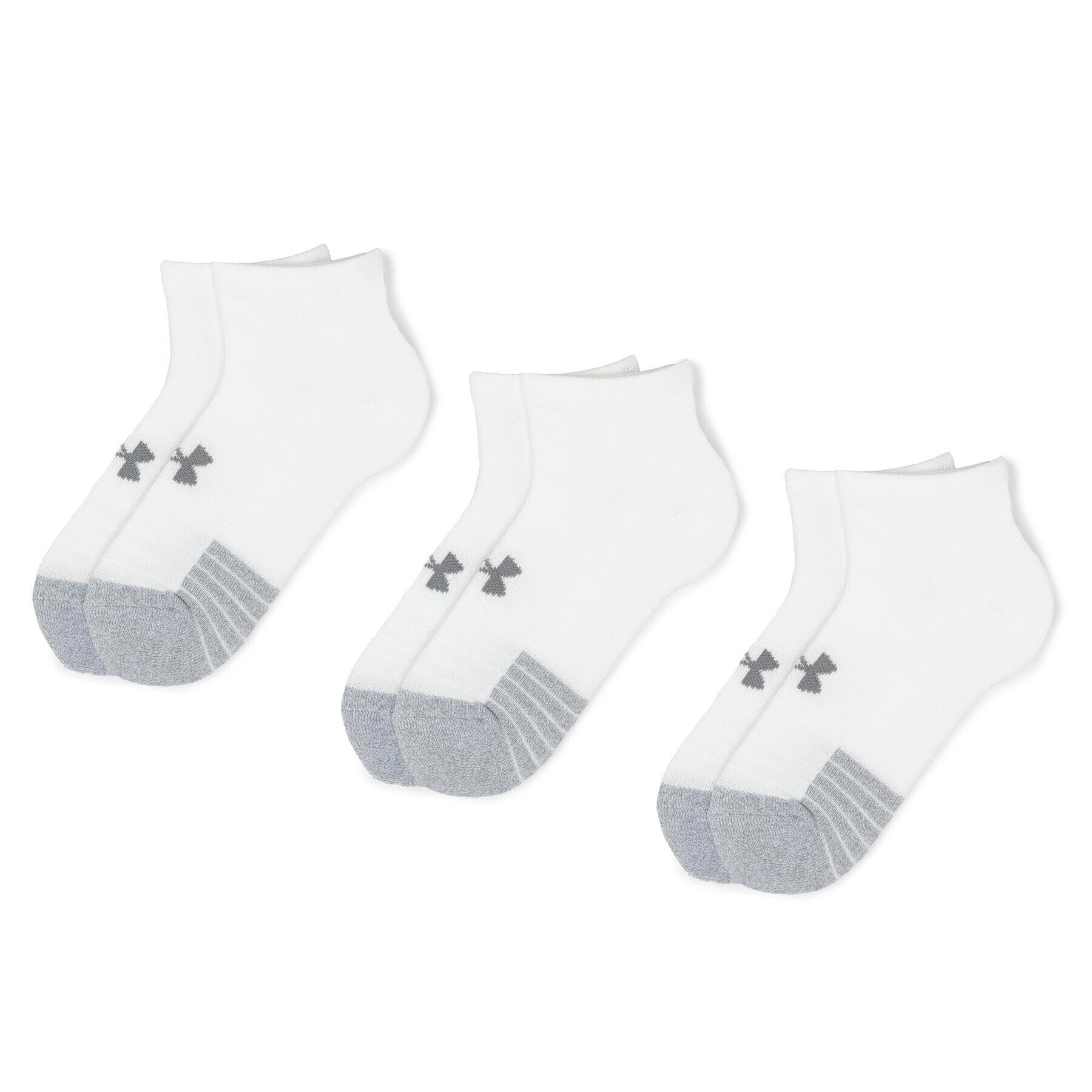 Under Armour Sada 3 párů nízkých ponožek unisex Heatgear Lo Cut Sock 1346753-100 Bílá - Pepit.cz