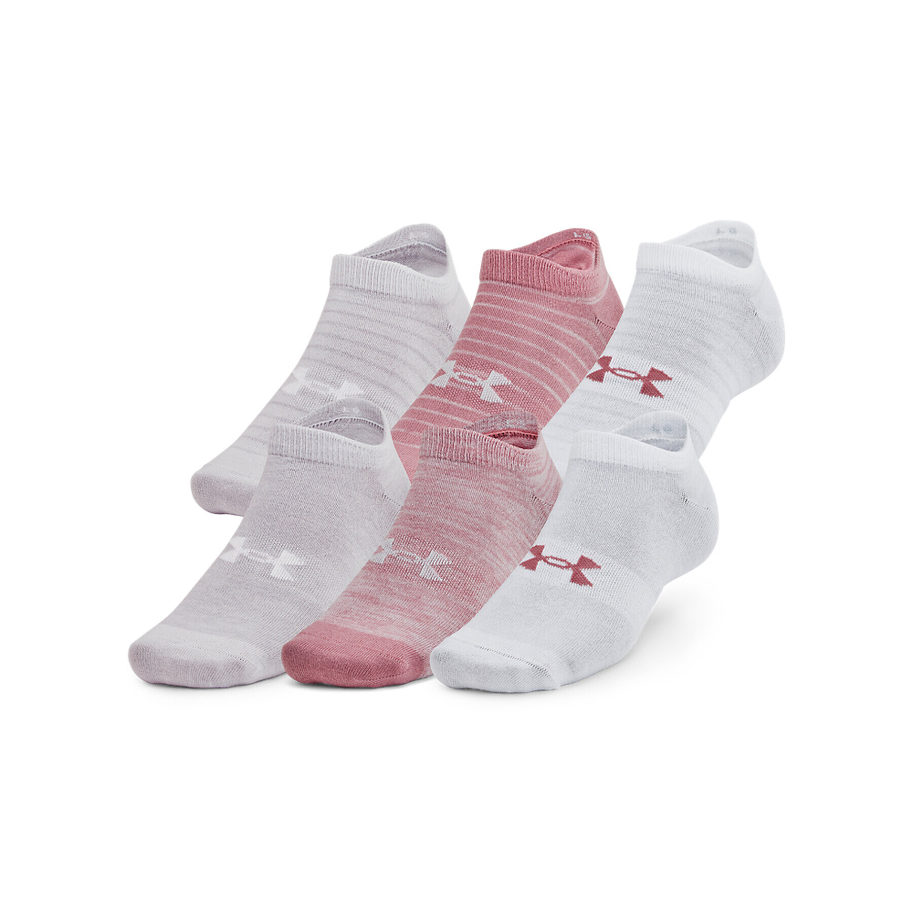 Under Armour Sada 6 párů dámských nízkých ponožek UA Essential No Show 6pk 1370542-697 Růžová - Pepit.cz