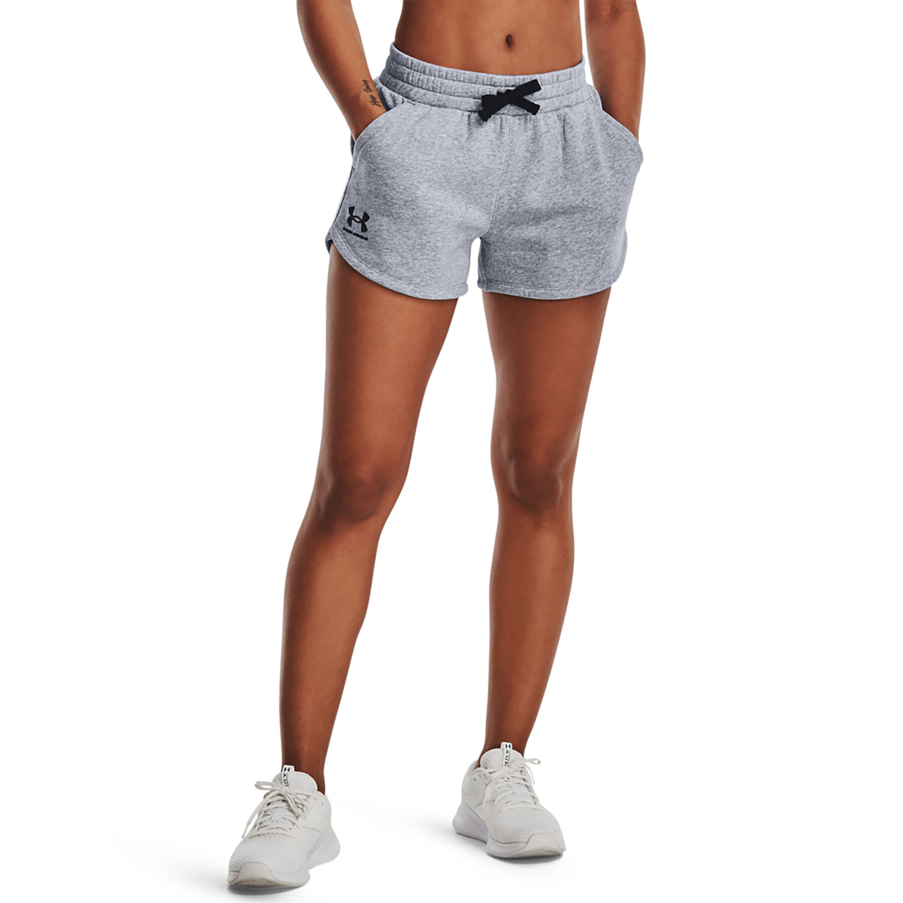 Under Armour Sportovní kraťasy Rival Fleece Short 1376257 Šedá Regular Fit - Pepit.cz