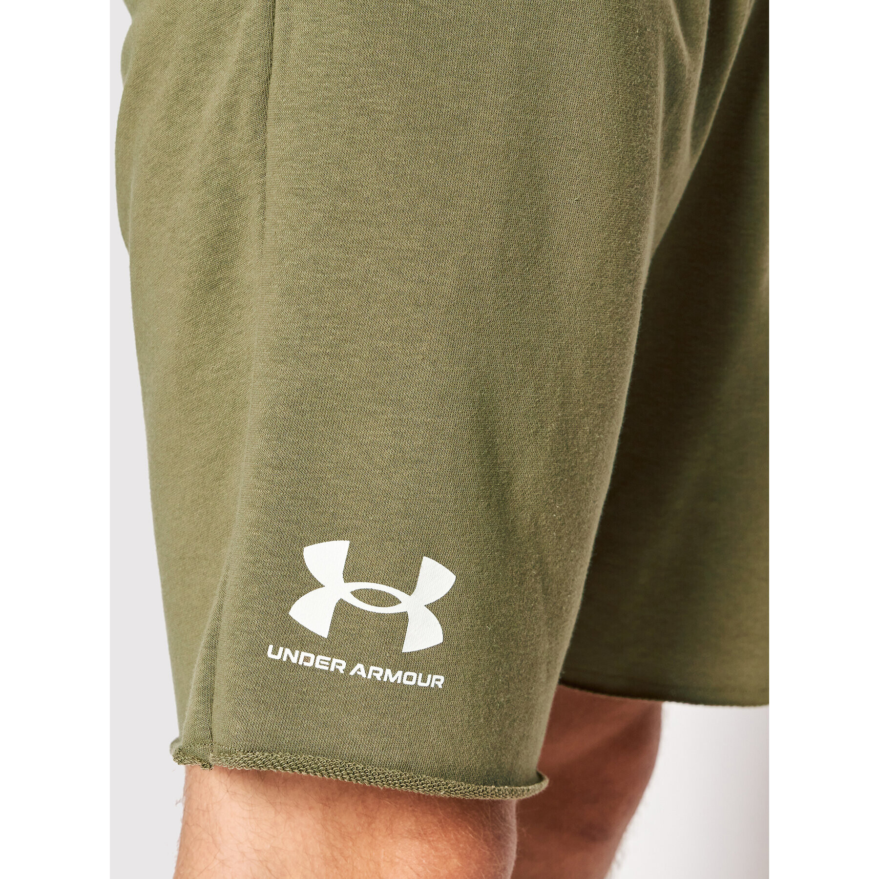 Under Armour Sportovní kraťasy Rival Terry 1361631 Zelená Regular Fit - Pepit.cz