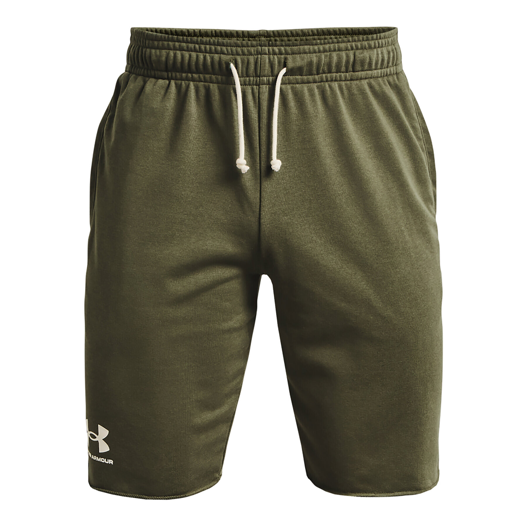 Under Armour Sportovní kraťasy UA RIVAL TERRY SHORT 1361631 Khaki Regular Fit - Pepit.cz