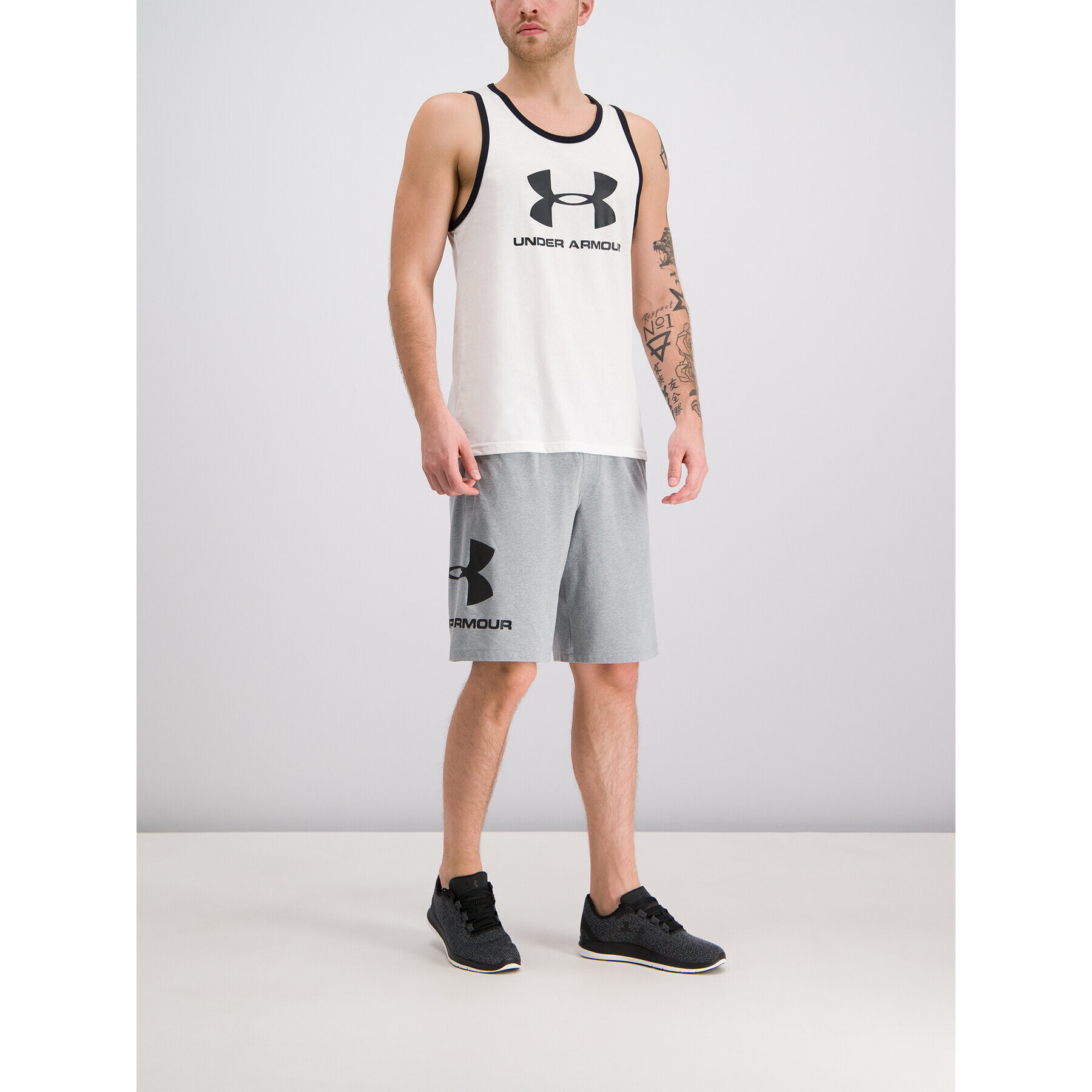 Under Armour Sportovní kraťasy UA Sportstyle Cotton Graphic 1329300 Šedá Regular Fit - Pepit.cz