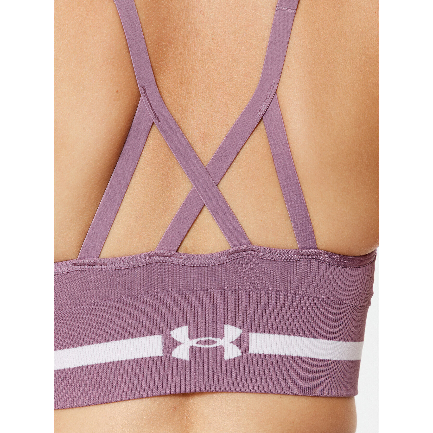 Under Armour Sportovní podprsenka Ua Seamless Low Long Bra 1357719 Fialová Compression Fit - Pepit.cz