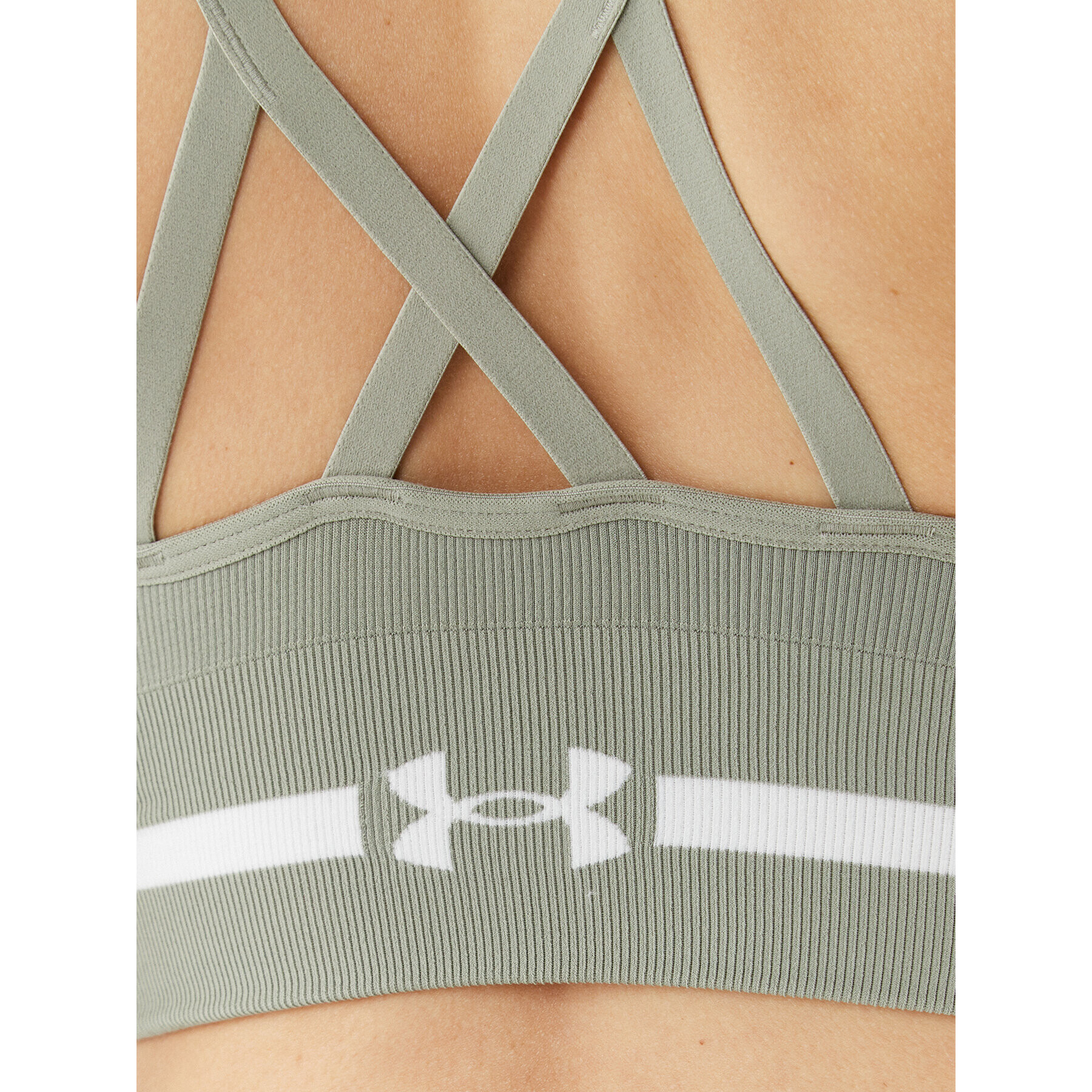 Under Armour Sportovní podprsenka Ua Seamless Low Long Bra 1357719 Zelená Compression Fit - Pepit.cz