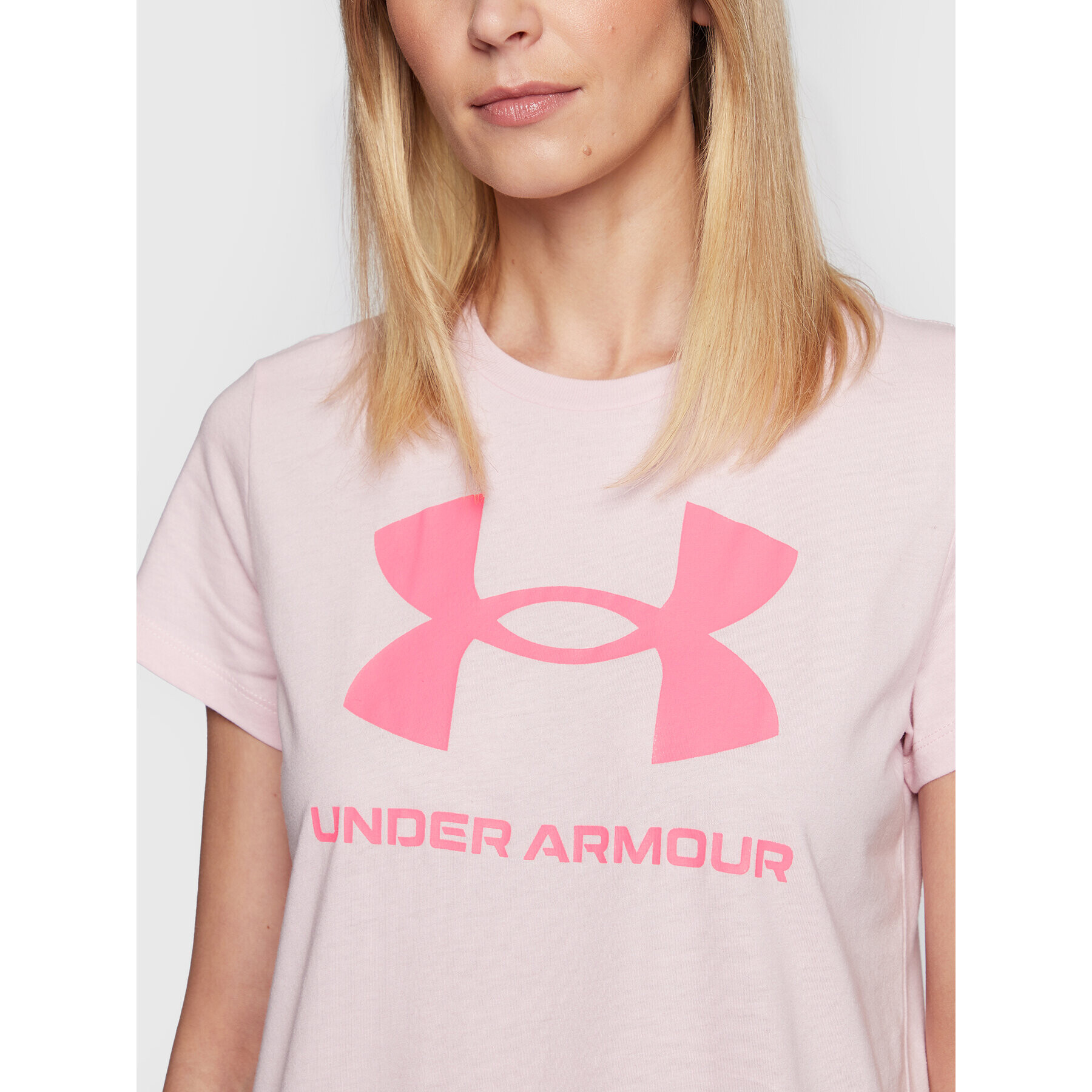 Under Armour T-Shirt Ua Sportstyle Graphic 1356305 Růžová Loose Fit - Pepit.cz