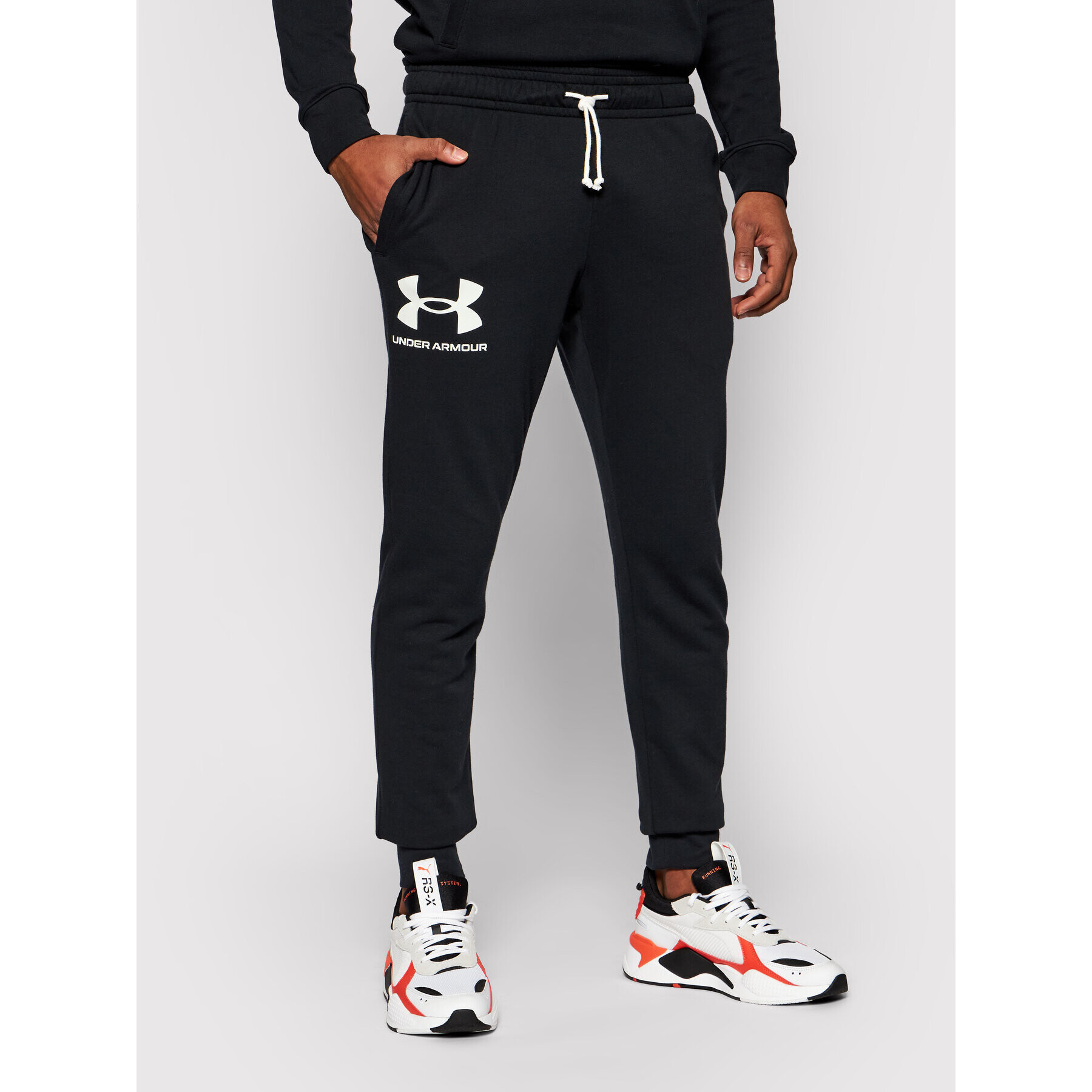 Under Armour Teplákové kalhoty Rival Terry 1361642 Černá Regular Fit - Pepit.cz