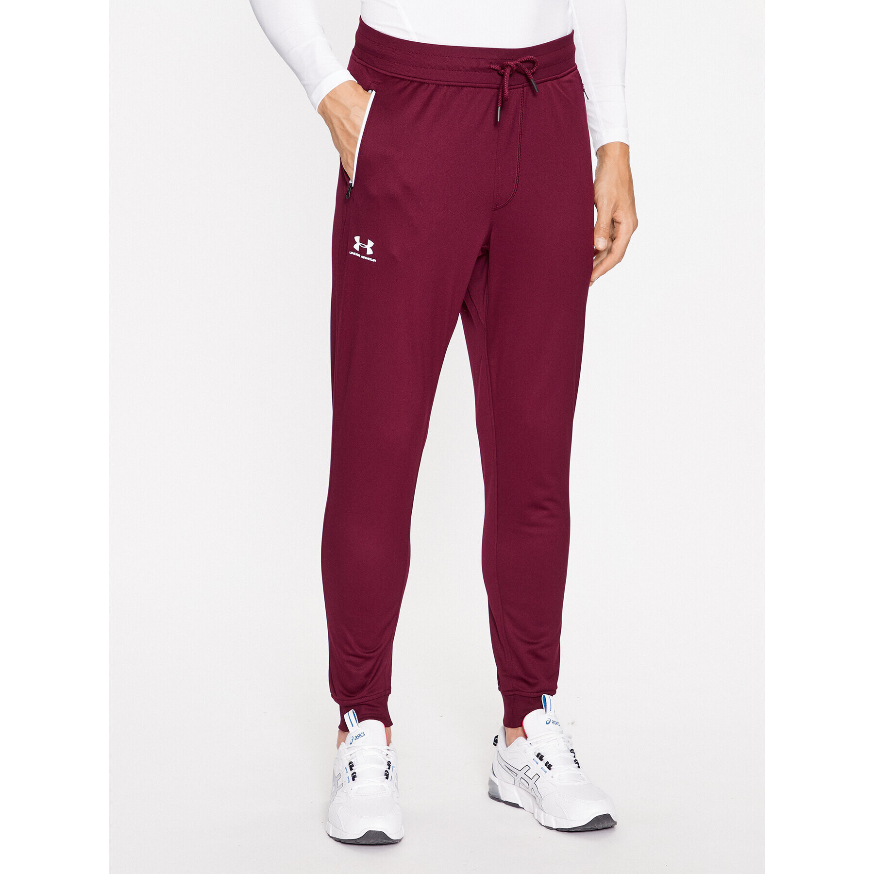 Under Armour Teplákové kalhoty Sportstyle Tricot Jogger 1290261 Bordó Loose Fit - Pepit.cz