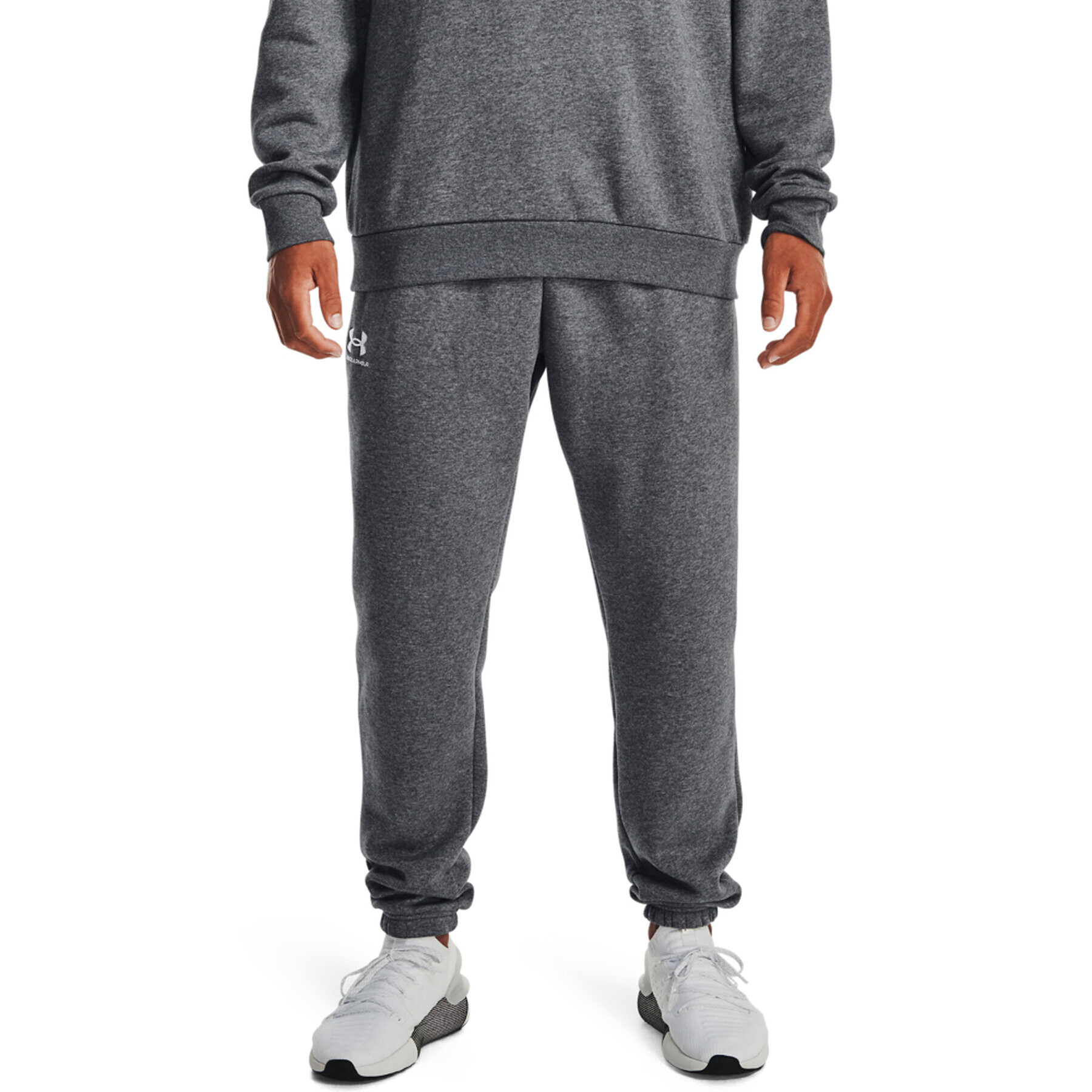 Under Armour Teplákové kalhoty UA Essential Fleece Jogger 1373882 Šedá Regular Fit - Pepit.cz