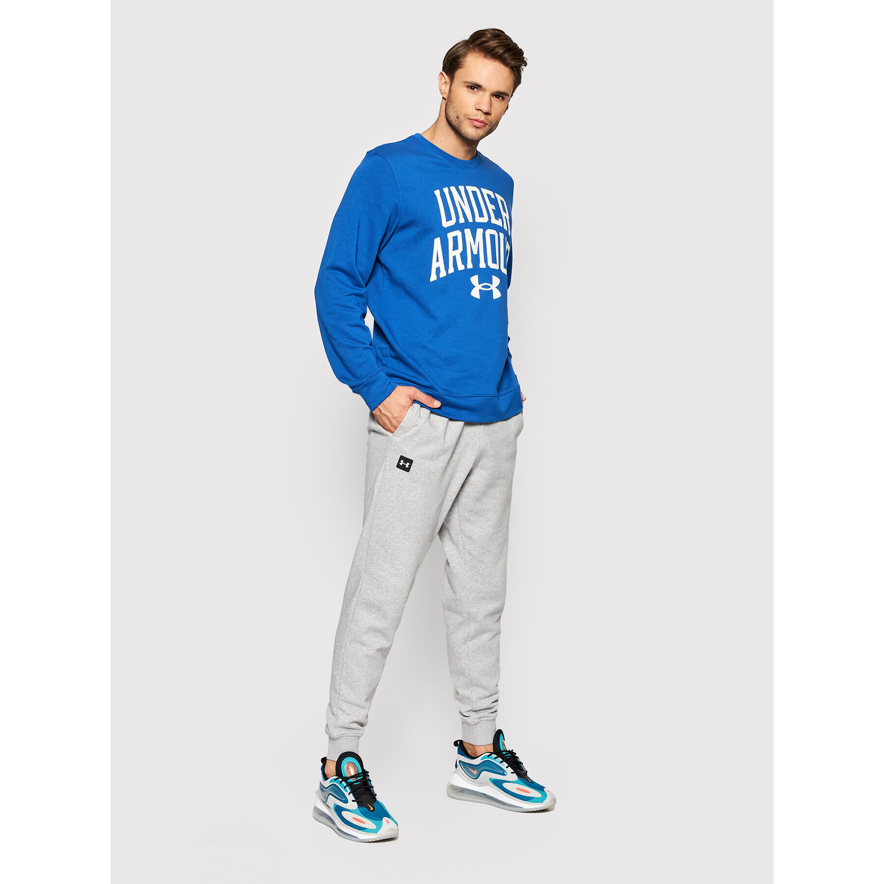 Under Armour Teplákové kalhoty Ua Rival Fleece 1357128 Šedá Loose Fit - Pepit.cz