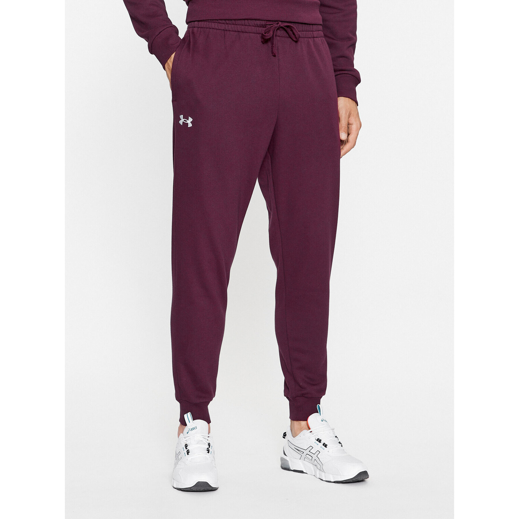 Under Armour Teplákové kalhoty Ua Rival Fleece Joggers 1379774 Bordó Loose Fit - Pepit.cz