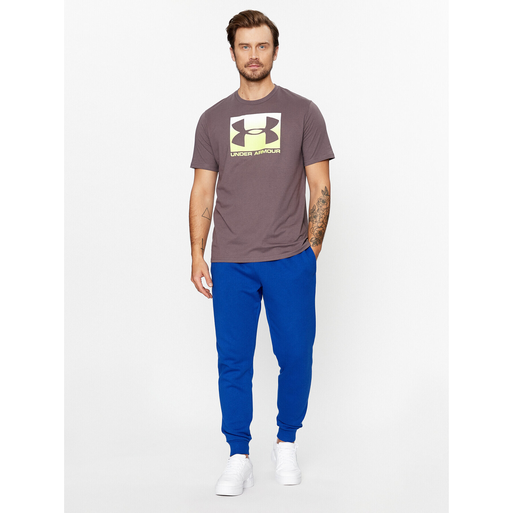 Under Armour Teplákové kalhoty Ua Rival Fleece Joggers 1379774 Modrá Loose Fit - Pepit.cz