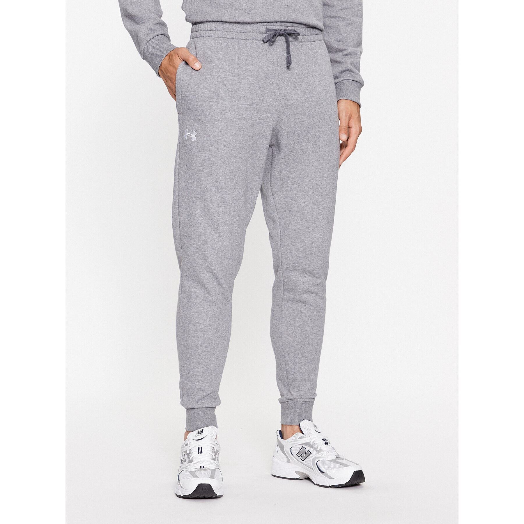 Under Armour Teplákové kalhoty Ua Rival Fleece Joggers 1379774 Šedá Loose Fit - Pepit.cz