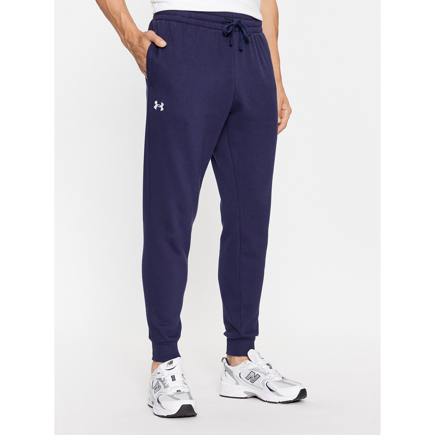 Under Armour Teplákové kalhoty Ua Rival Fleece Joggers 1379774 Tmavomodrá Loose Fit - Pepit.cz