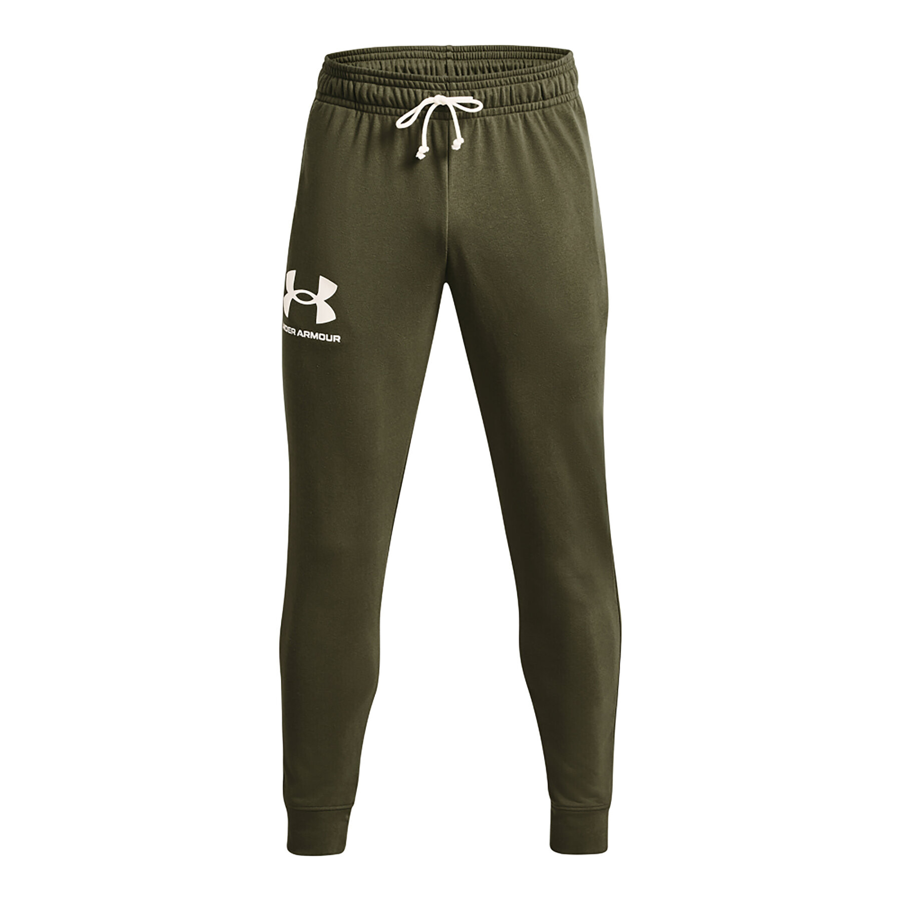 Under Armour Teplákové kalhoty UA Rival Terry Jogger 1361642 Khaki Regular Fit - Pepit.cz