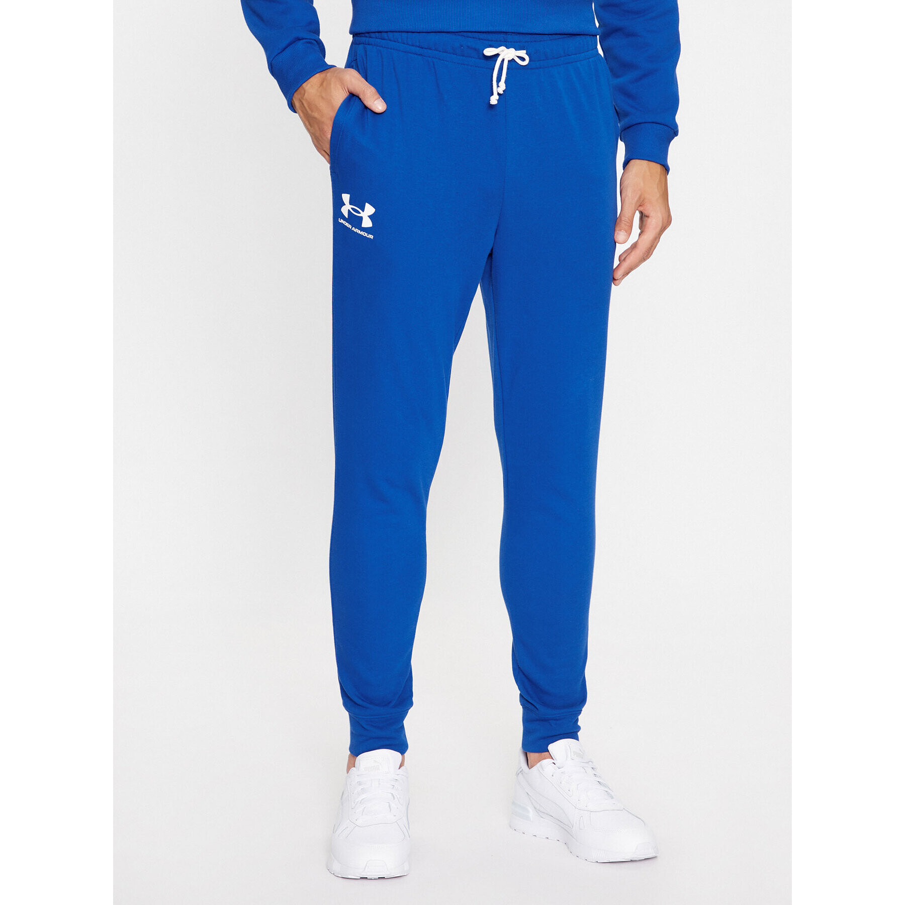 Under Armour Teplákové kalhoty Ua Rival Terry Jogger 1380843 Modrá Fitted Fit - Pepit.cz