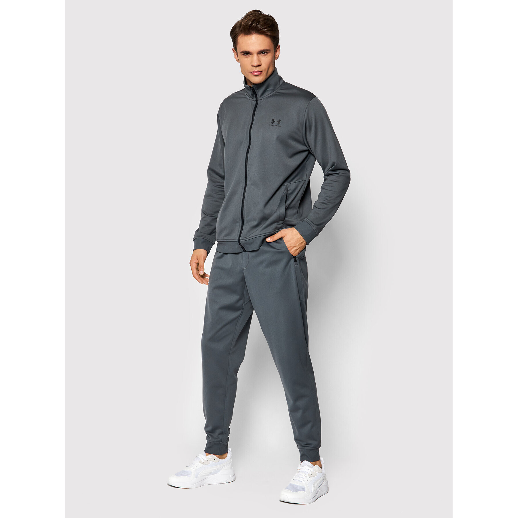 Under Armour Teplákové kalhoty Ua Sportstyle 1290261 Šedá Relaxed Fit - Pepit.cz