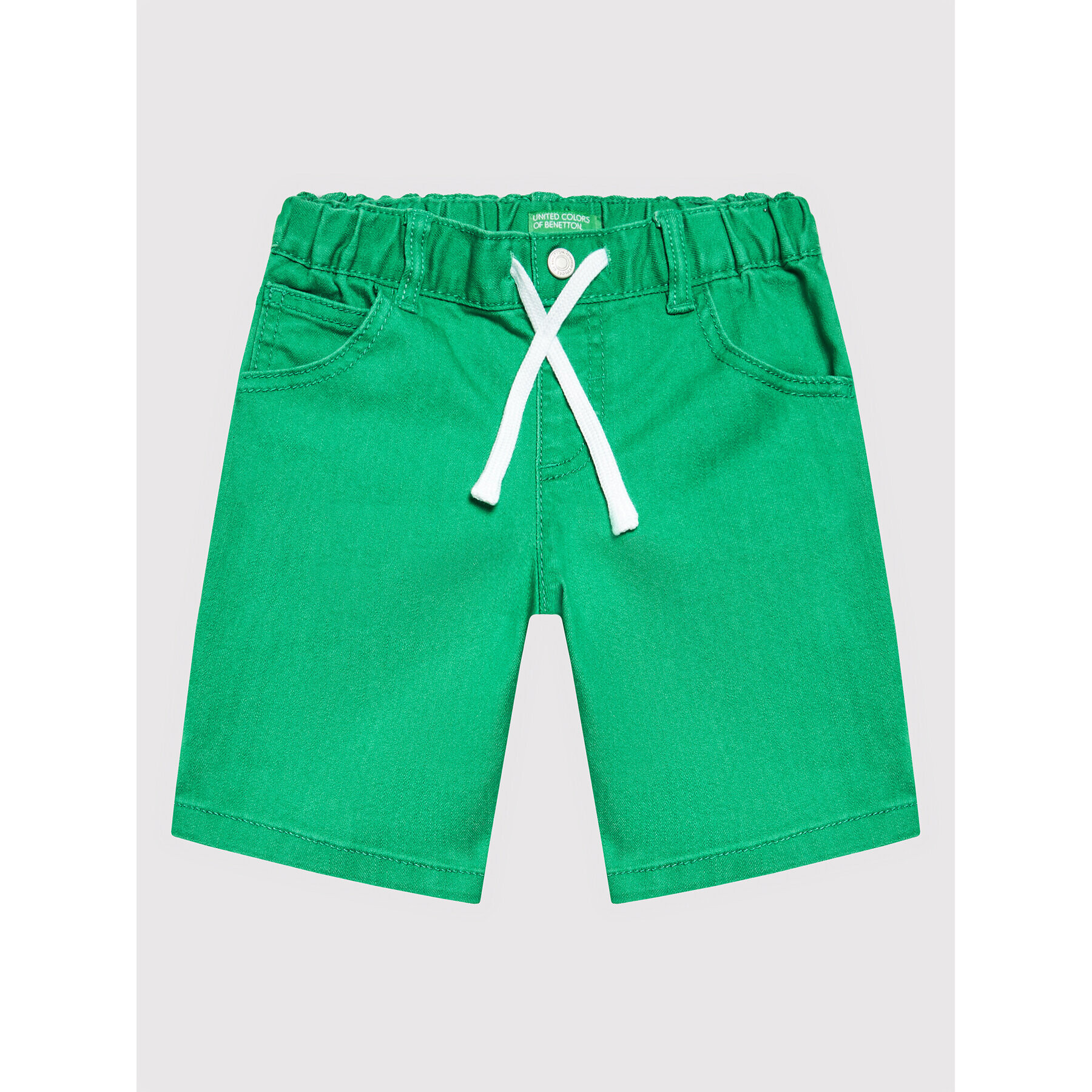 United Colors Of Benetton Džínové šortky 4KV959G50 Zelená Slim Fit - Pepit.cz