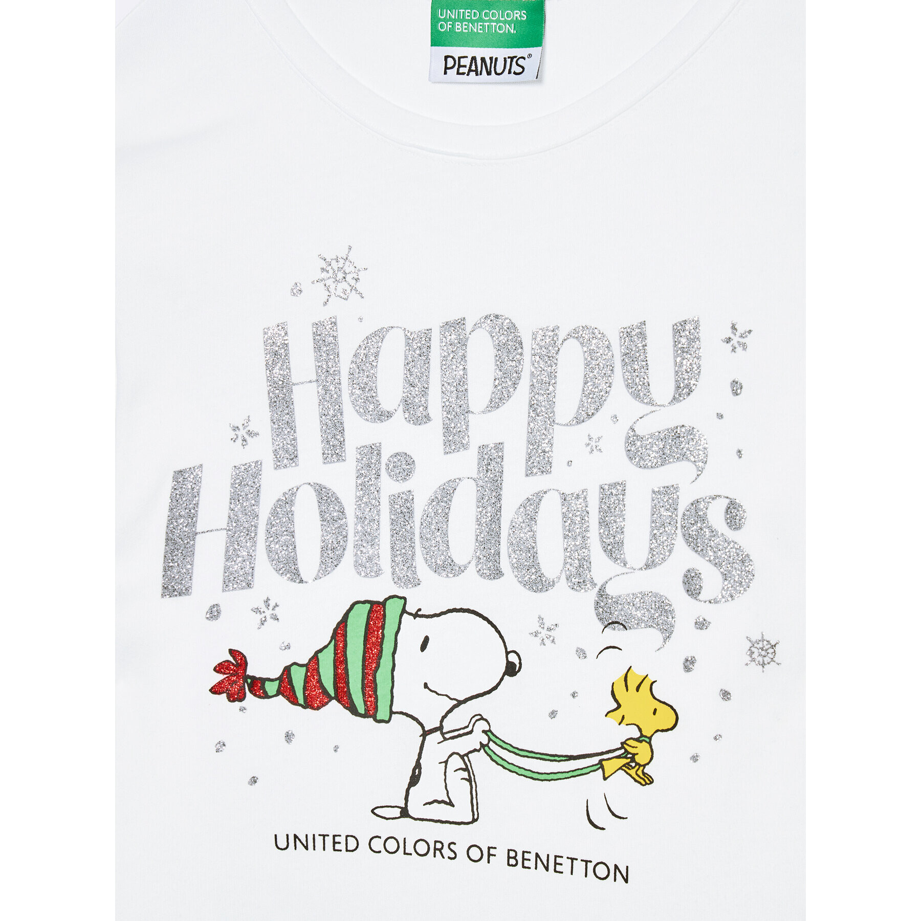 United Colors Of Benetton Halenka PEANUTS 3ATNC15GD Bílá Regular Fit - Pepit.cz