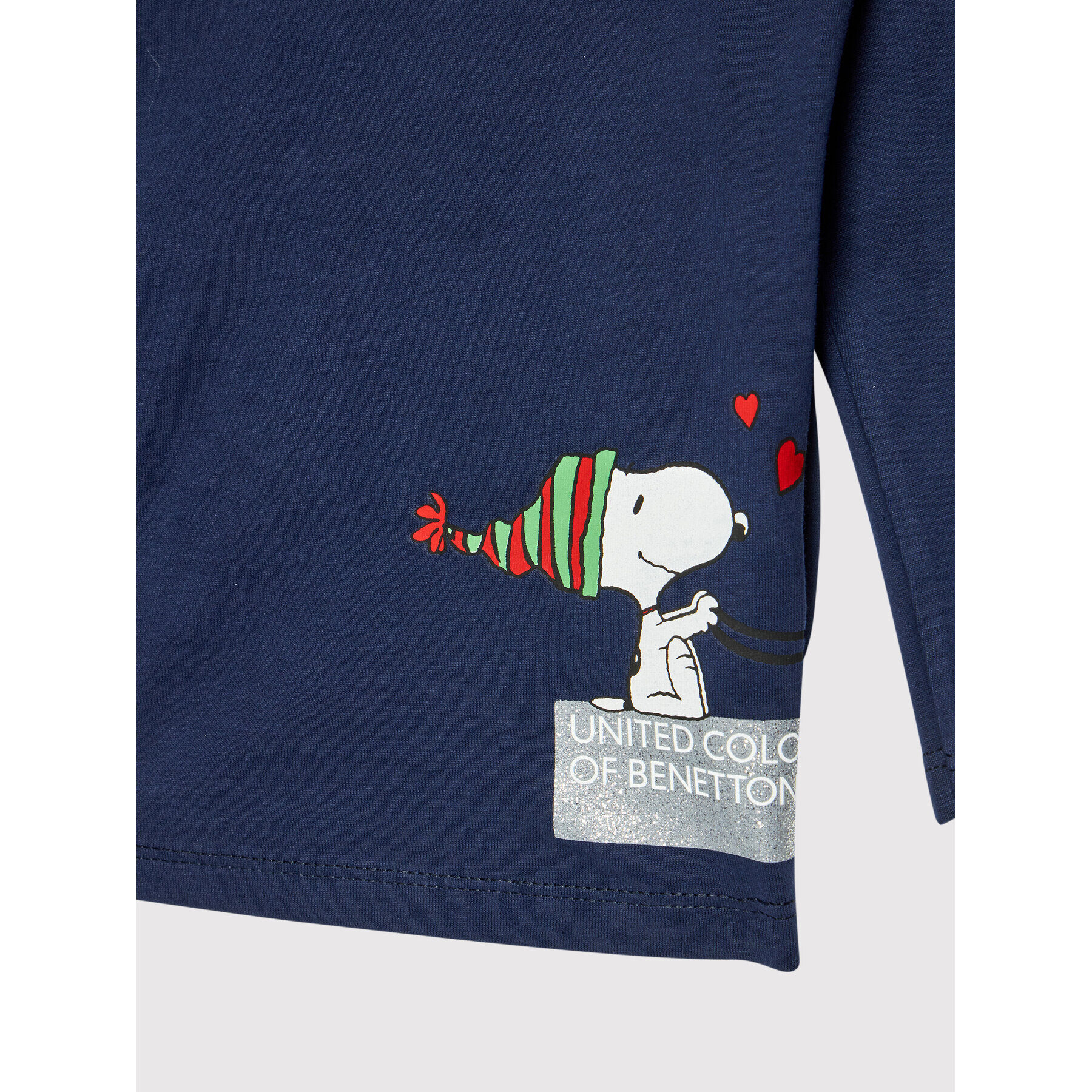 United Colors Of Benetton Halenka PEANUTS 3ATNC15GL Tmavomodrá Regular Fit - Pepit.cz