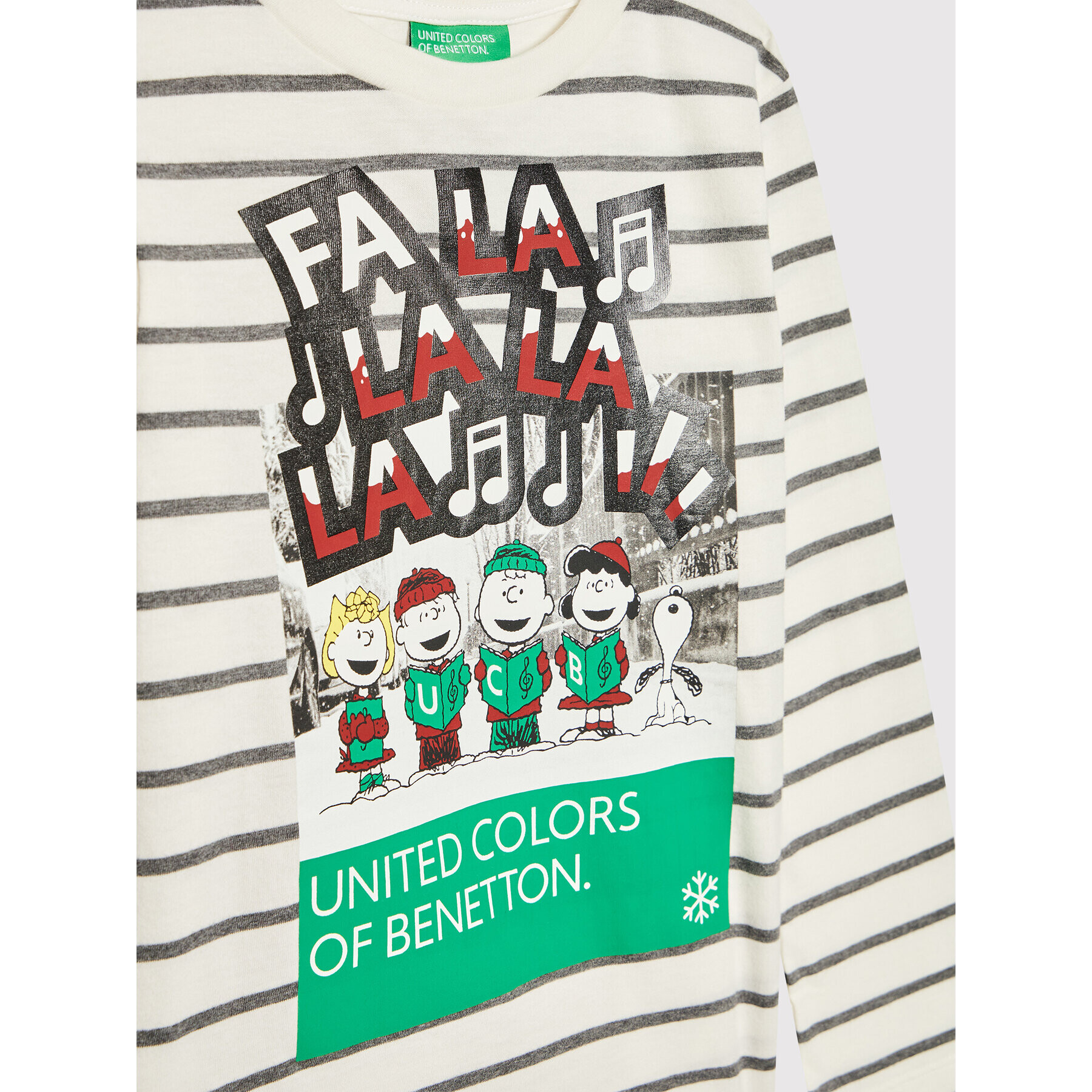 United Colors Of Benetton Halenka PEANUTS 3NQVC15GF Bílá Regular Fit - Pepit.cz