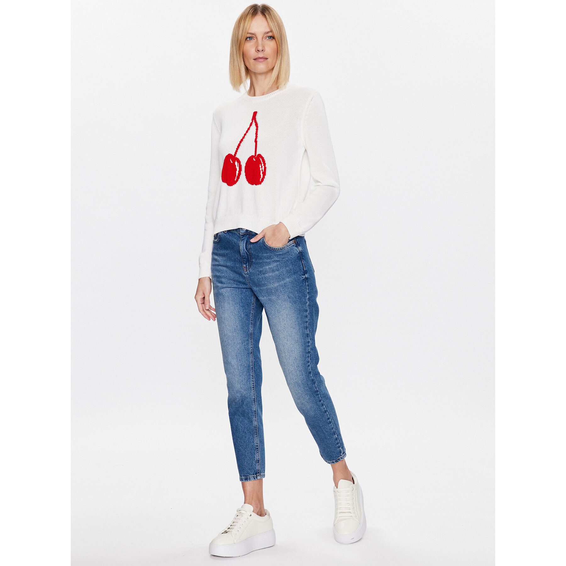 United Colors Of Benetton Jeansy 49BTDF02Z Modrá Cropped Fit - Pepit.cz