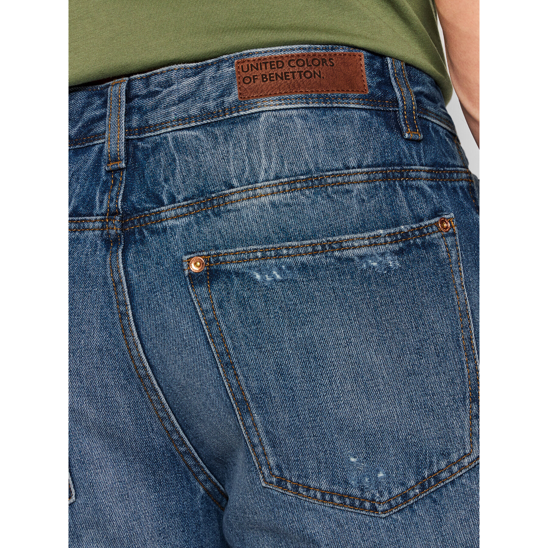 United Colors Of Benetton Jeansy 4AW757B88 Modrá Regular Fit - Pepit.cz