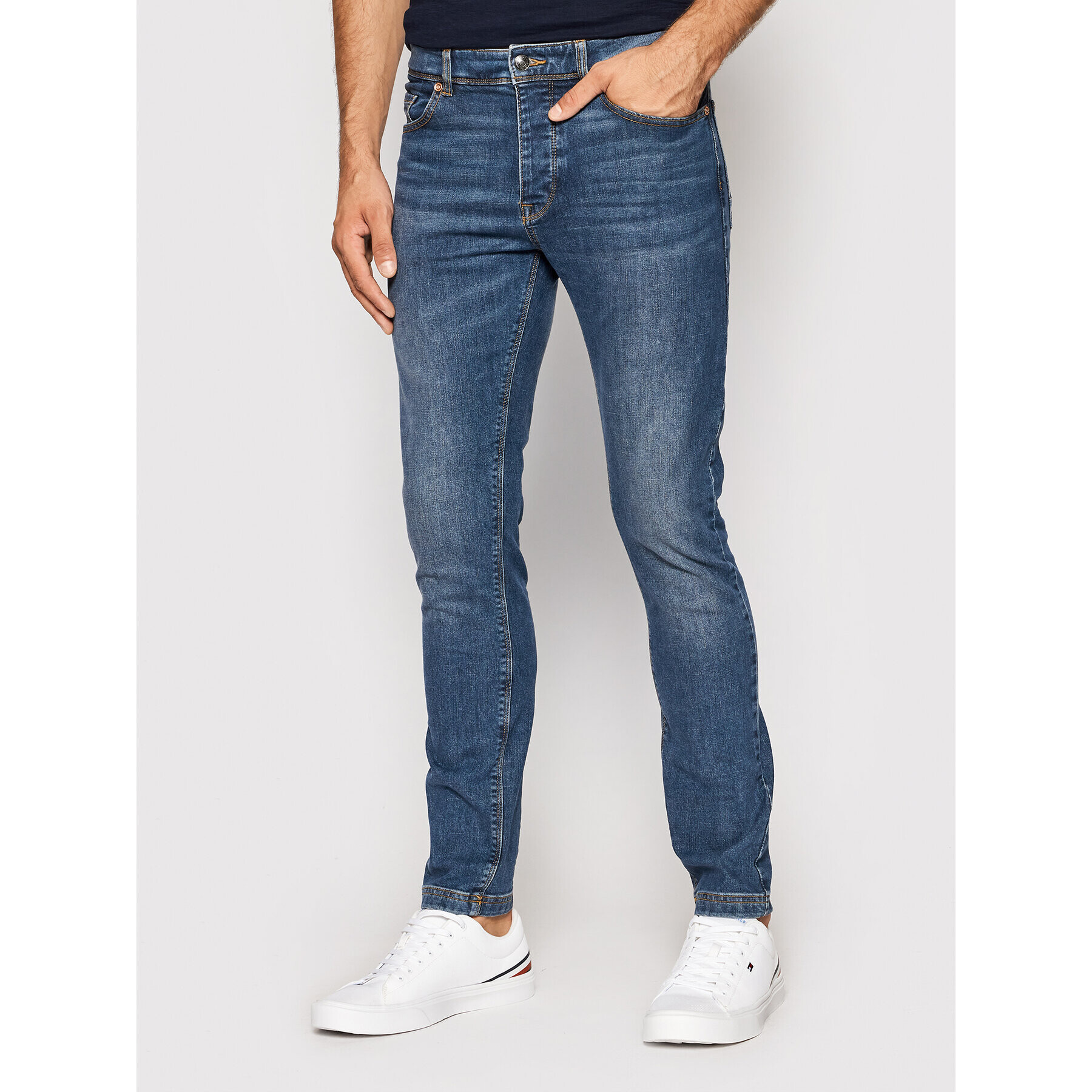 United Colors Of Benetton Jeansy 4GZ757B98 Tmavomodrá Skinny Fit - Pepit.cz