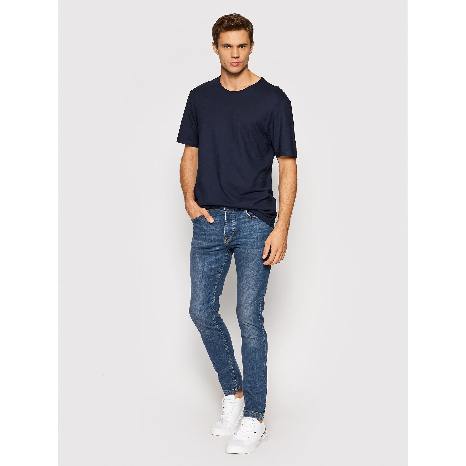 United Colors Of Benetton Jeansy 4GZ757B98 Tmavomodrá Skinny Fit - Pepit.cz