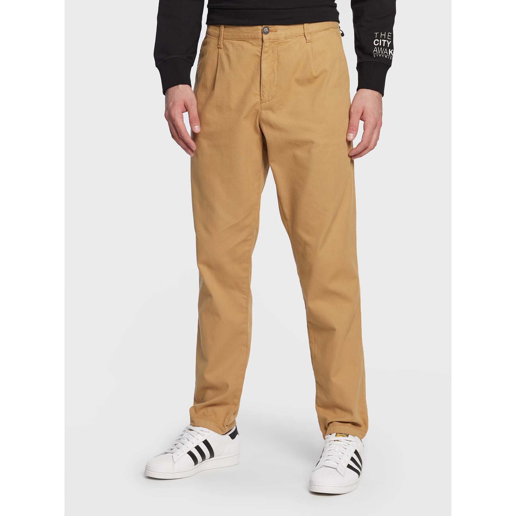 United Colors Of Benetton Kalhoty z materiálu 4FRJUF018 Hnědá Slim Fit - Pepit.cz