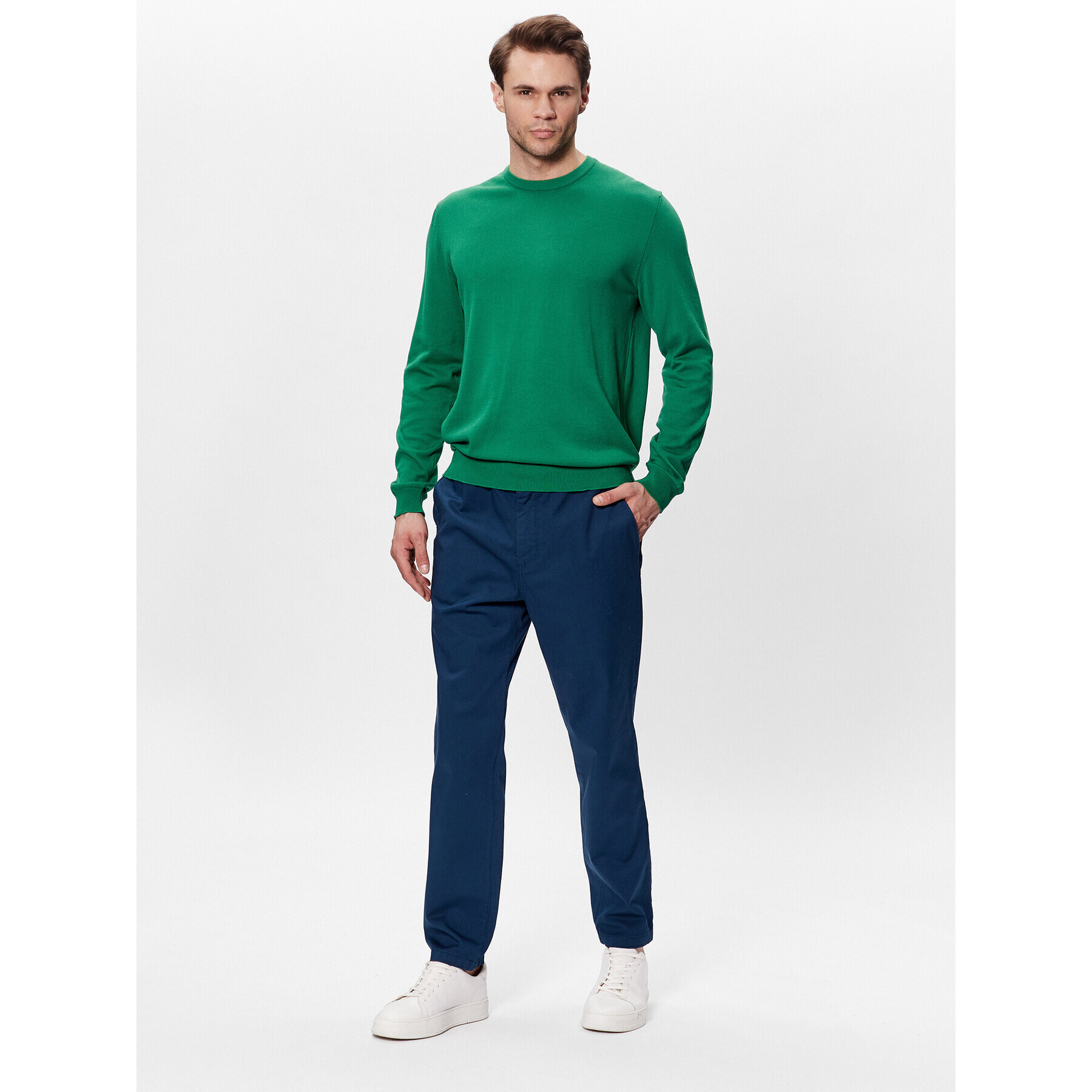 United Colors Of Benetton Kalhoty z materiálu 4UN4UF01N Modrá Slim Fit - Pepit.cz