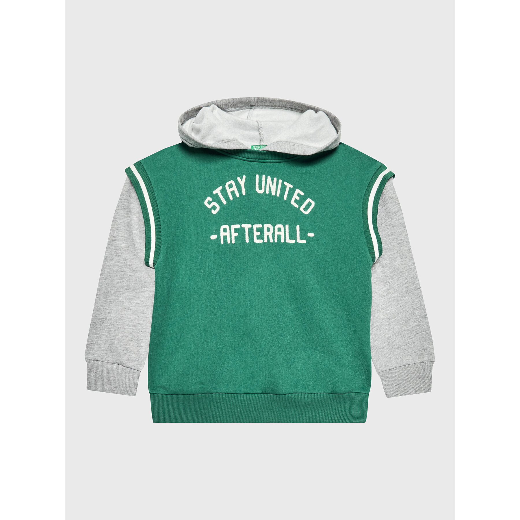 United Colors Of Benetton Mikina 30UNC201L Zelená Regular Fit - Pepit.cz