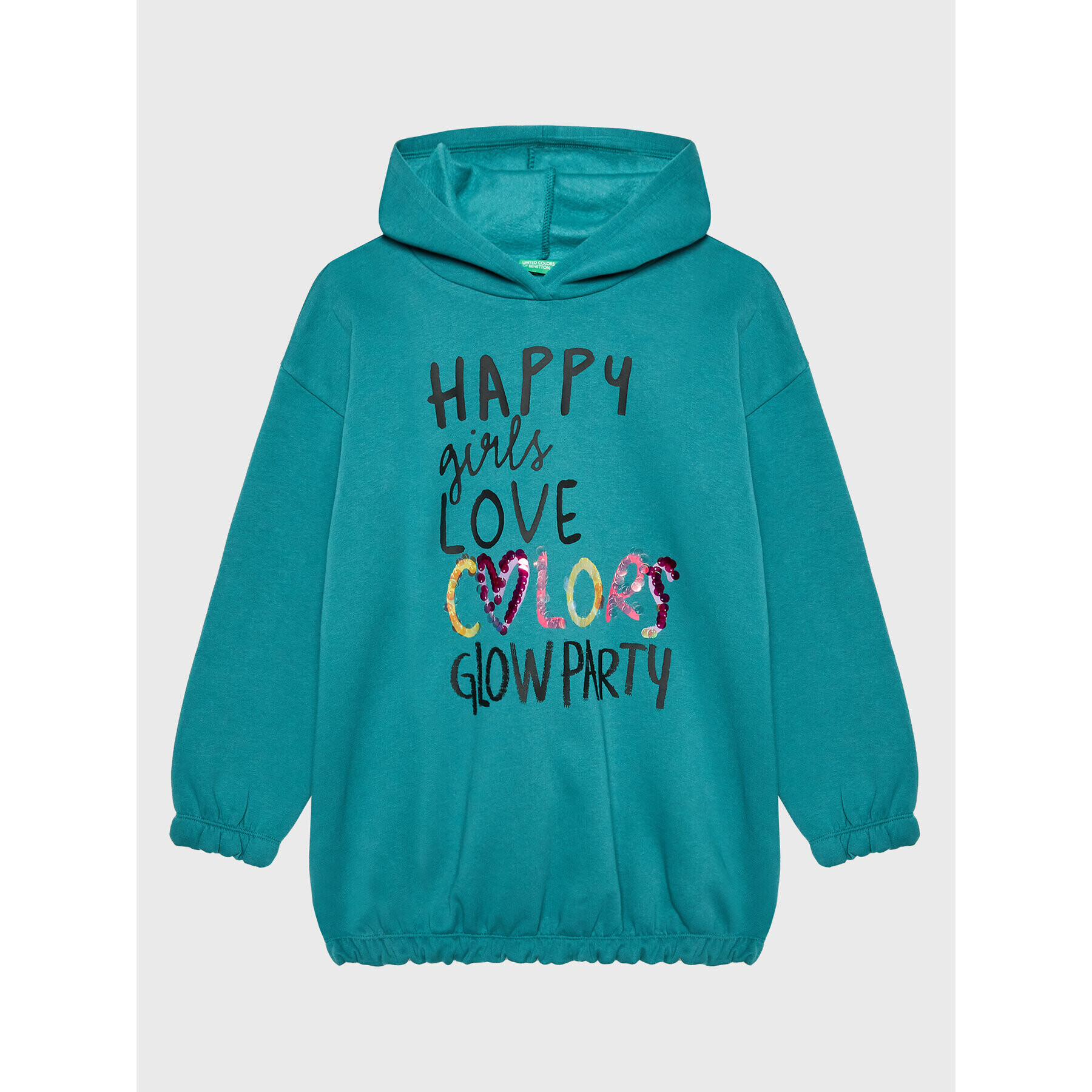 United Colors Of Benetton Mikina 30UNC201X Zelená Oversize - Pepit.cz