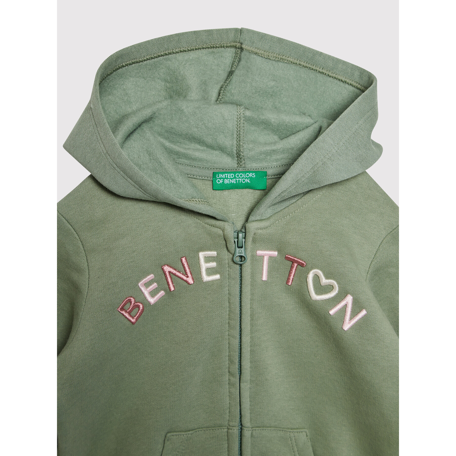 United Colors Of Benetton Mikina 39M2C5002 Zelená Regular Fit - Pepit.cz