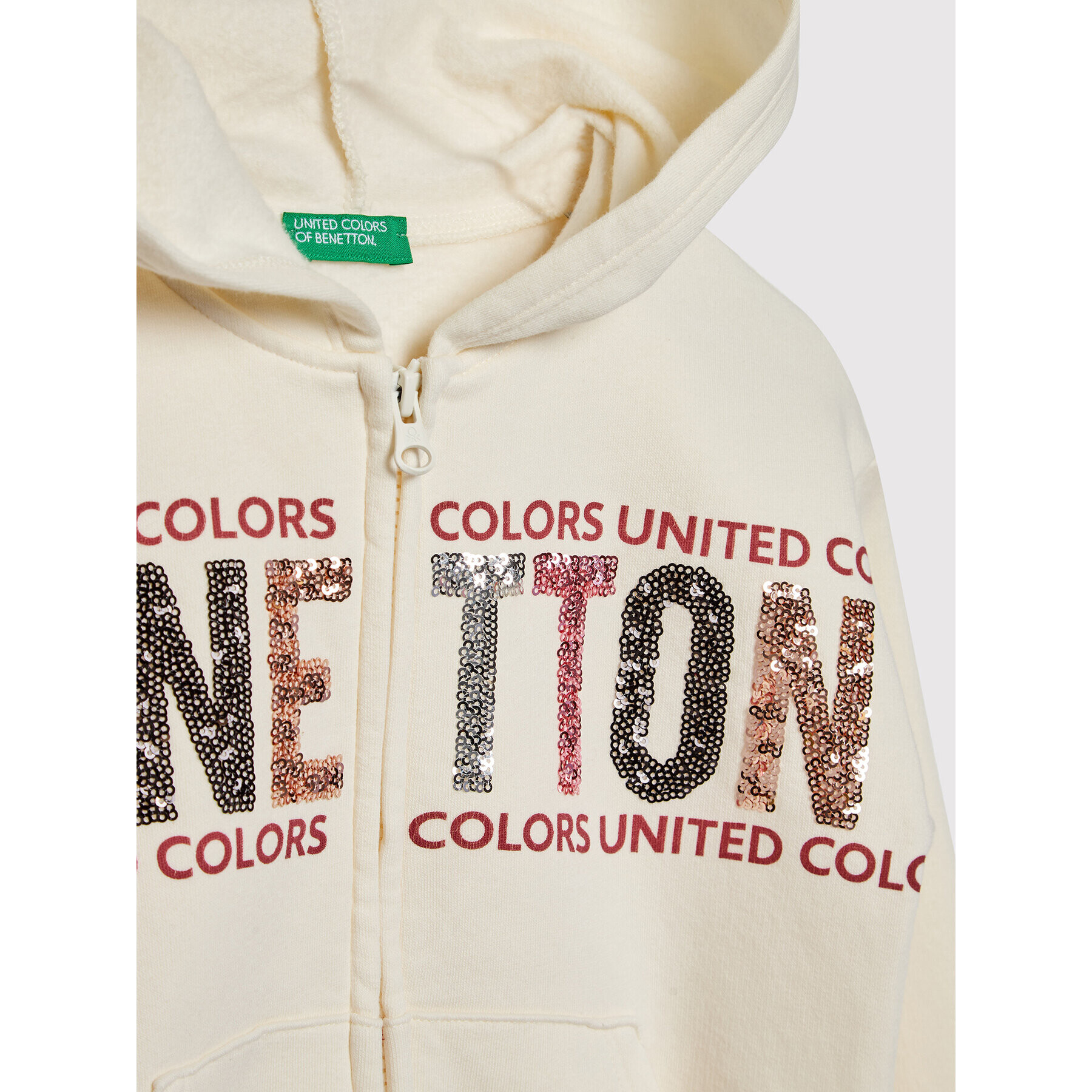 United Colors Of Benetton Mikina 39M2C5996 Béžová Regular Fit - Pepit.cz