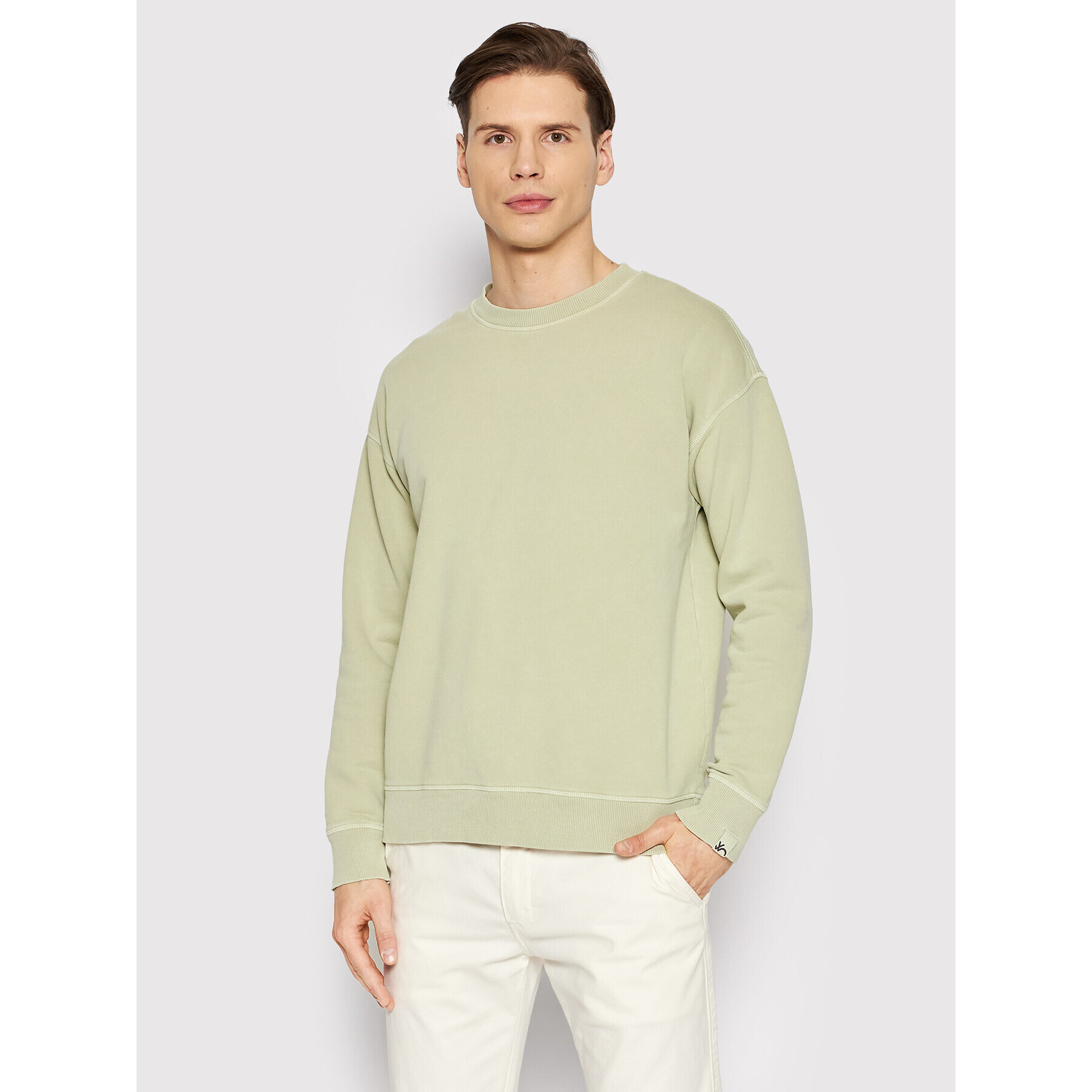 United Colors Of Benetton Mikina 3HQLU1025 Zelená Relaxed Fit - Pepit.cz