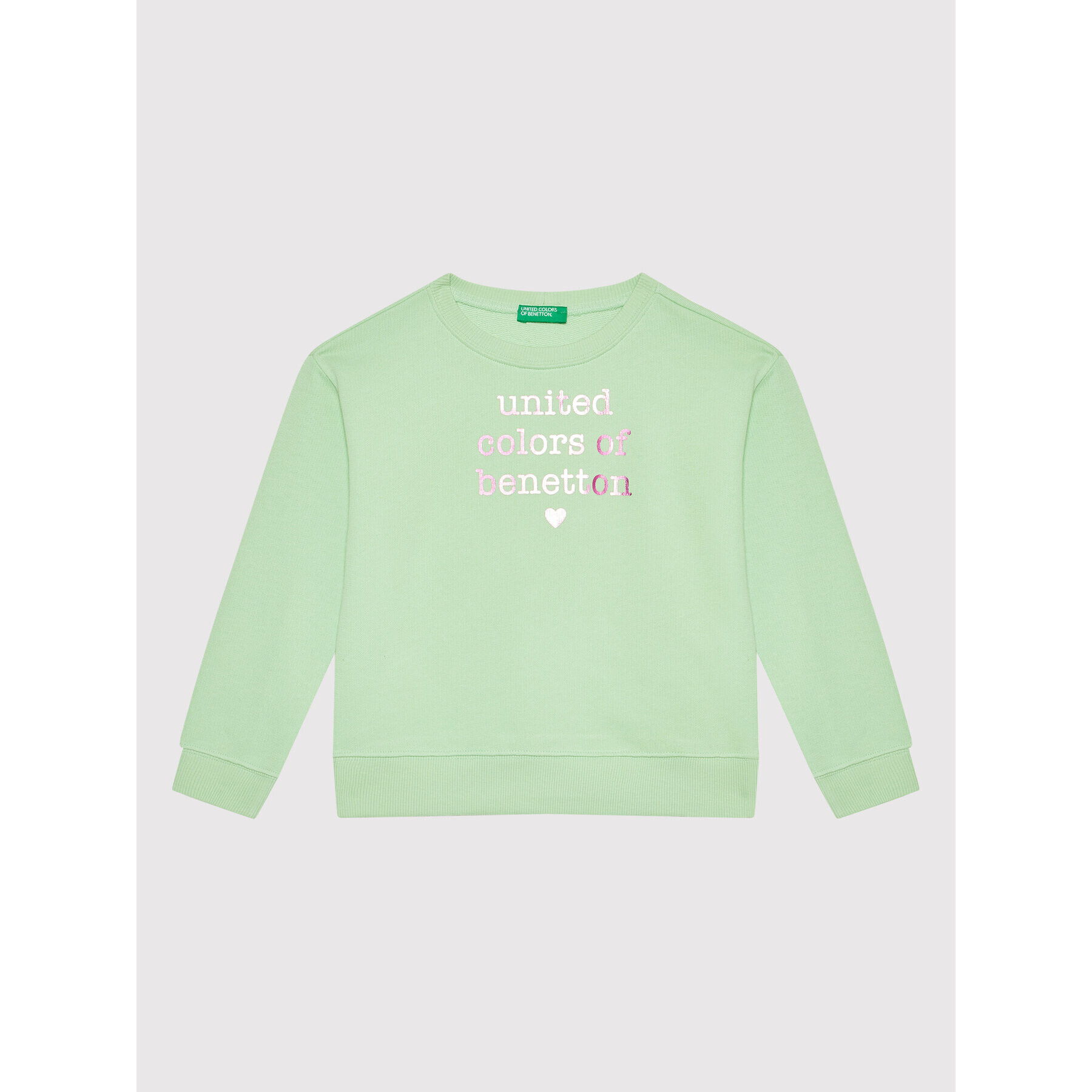 United Colors Of Benetton Mikina 3J68C101O Zelená Regular Fit - Pepit.cz