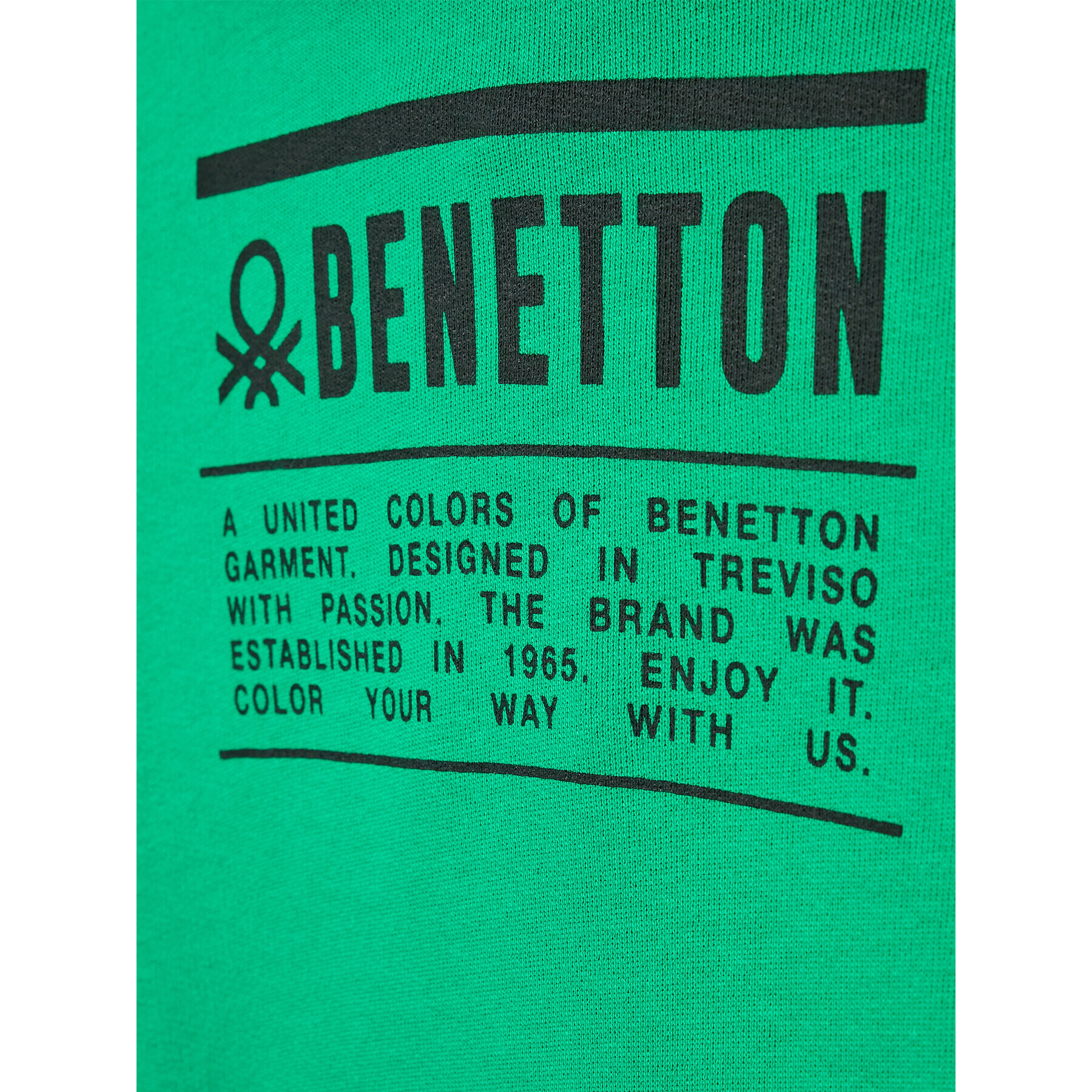 United Colors Of Benetton Mikina 3J68C200V Zelená Regular Fit - Pepit.cz