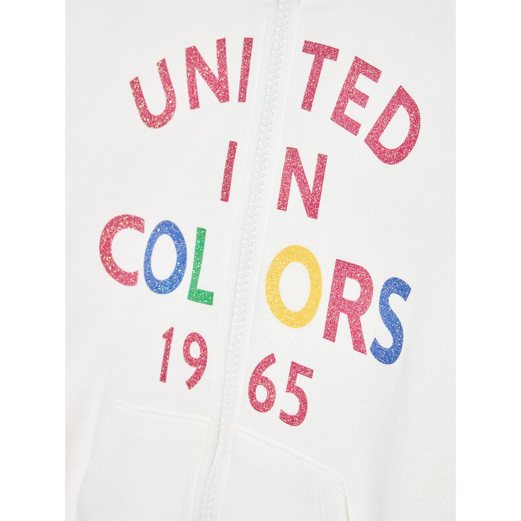 United Colors Of Benetton Mikina 3J68C5933 Bílá Regular Fit - Pepit.cz