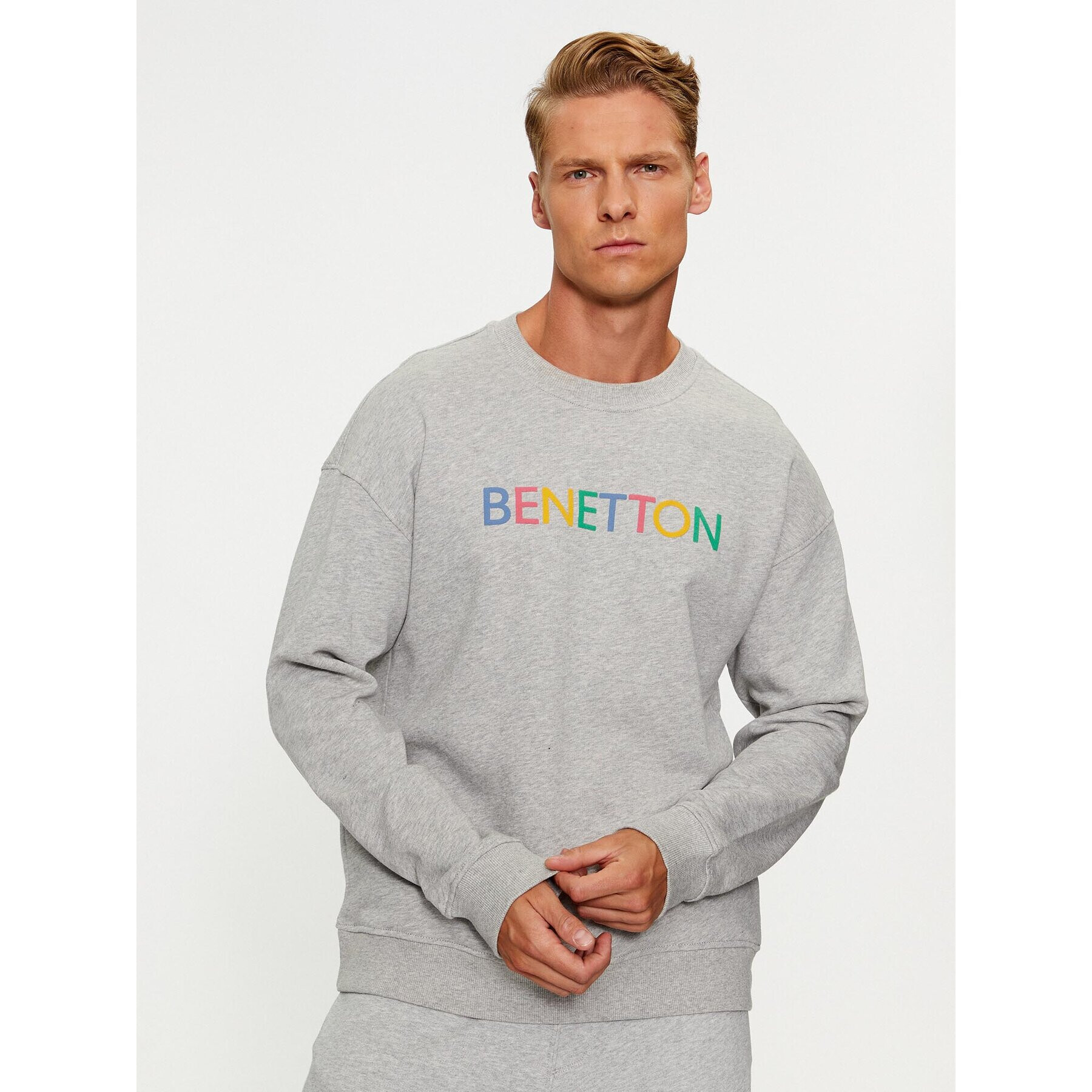 United Colors Of Benetton Mikina 3J68U100F Šedá Regular Fit - Pepit.cz