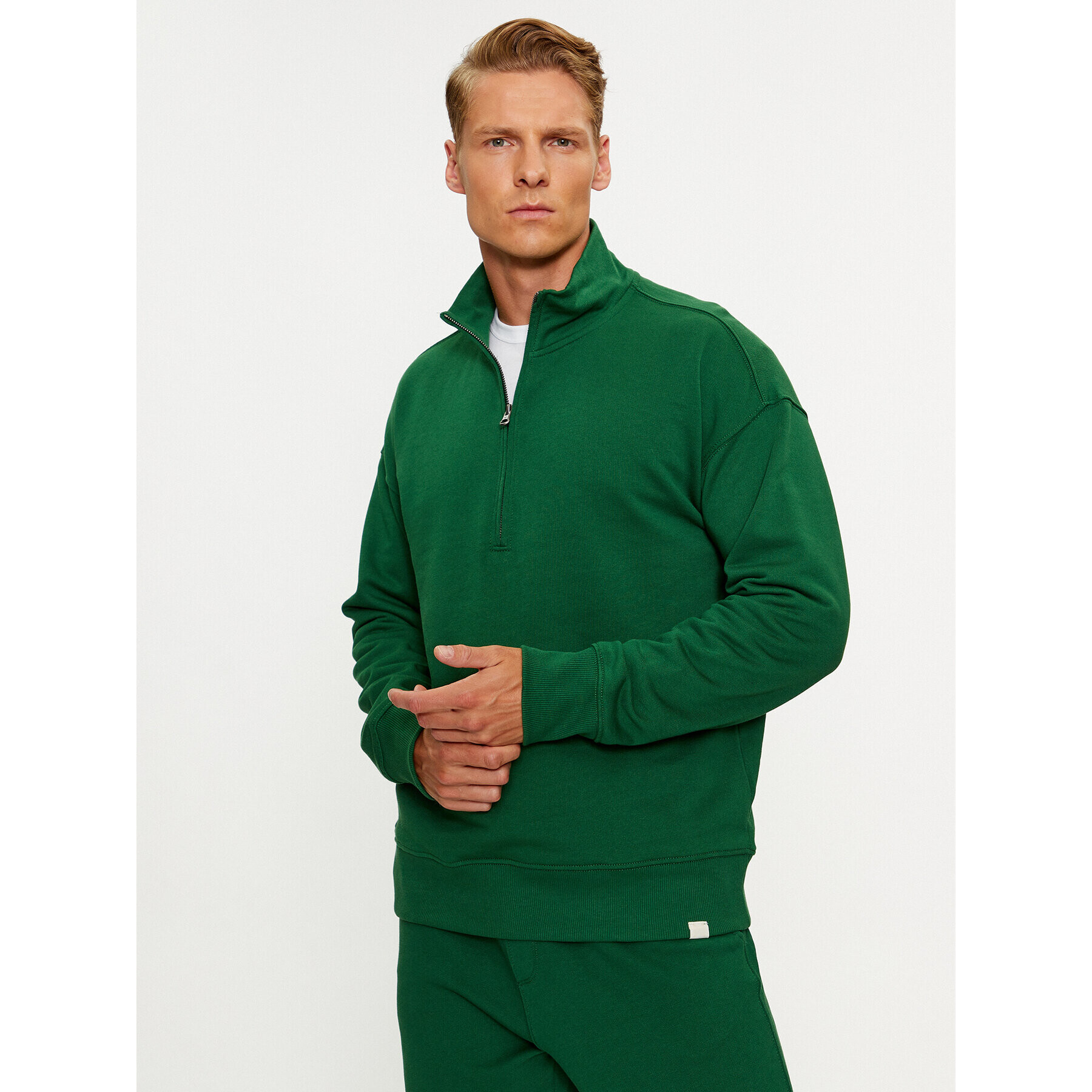 United Colors Of Benetton Mikina 3J68U104A Zelená Regular Fit - Pepit.cz